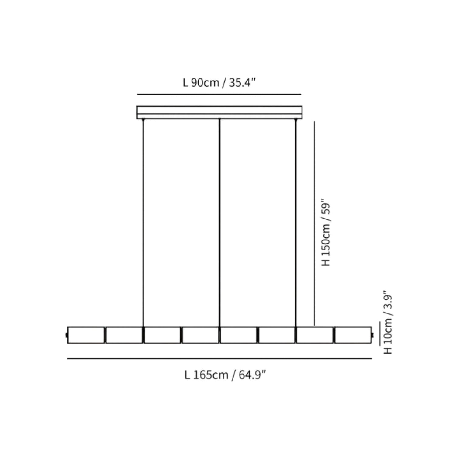 Mesonac Gesegmenteerde Hanglamp