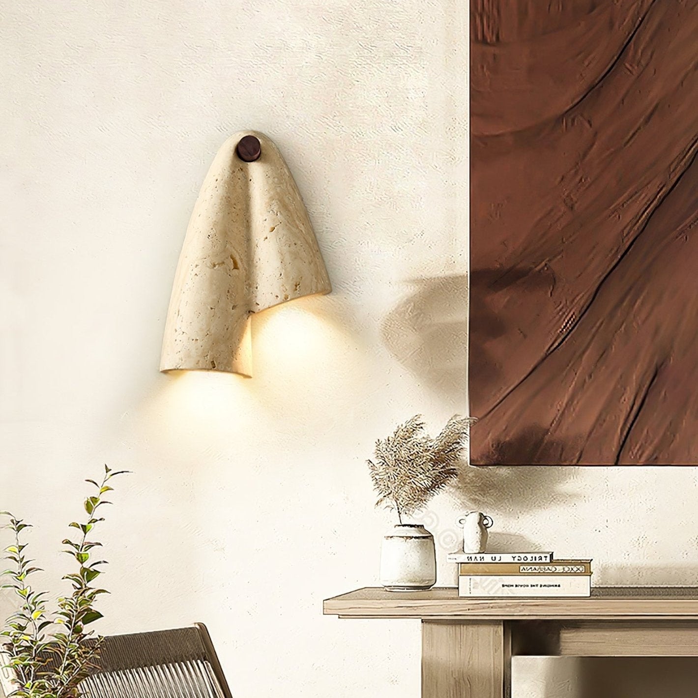 Doperez Natuursteen Wandlamp