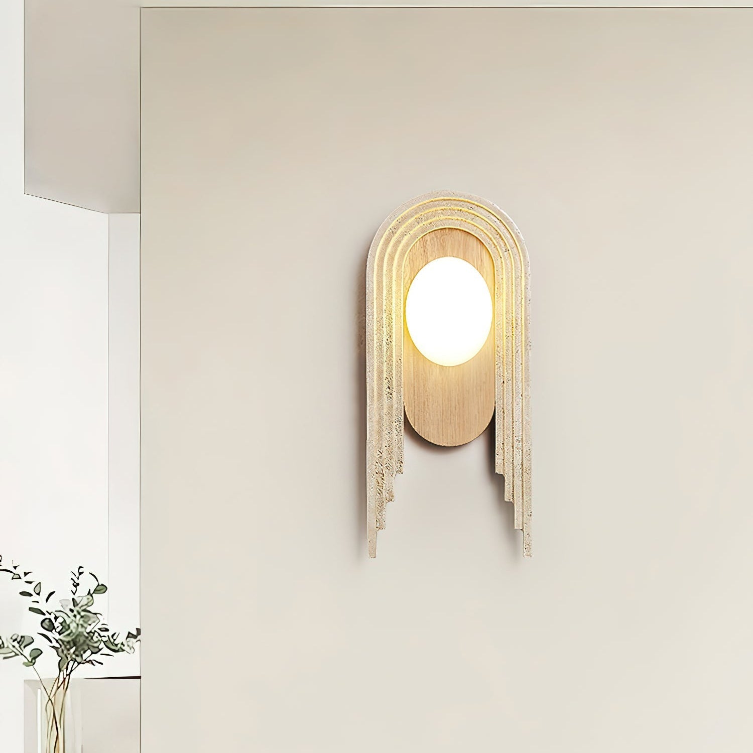 Belva Travertijnen Wandlamp