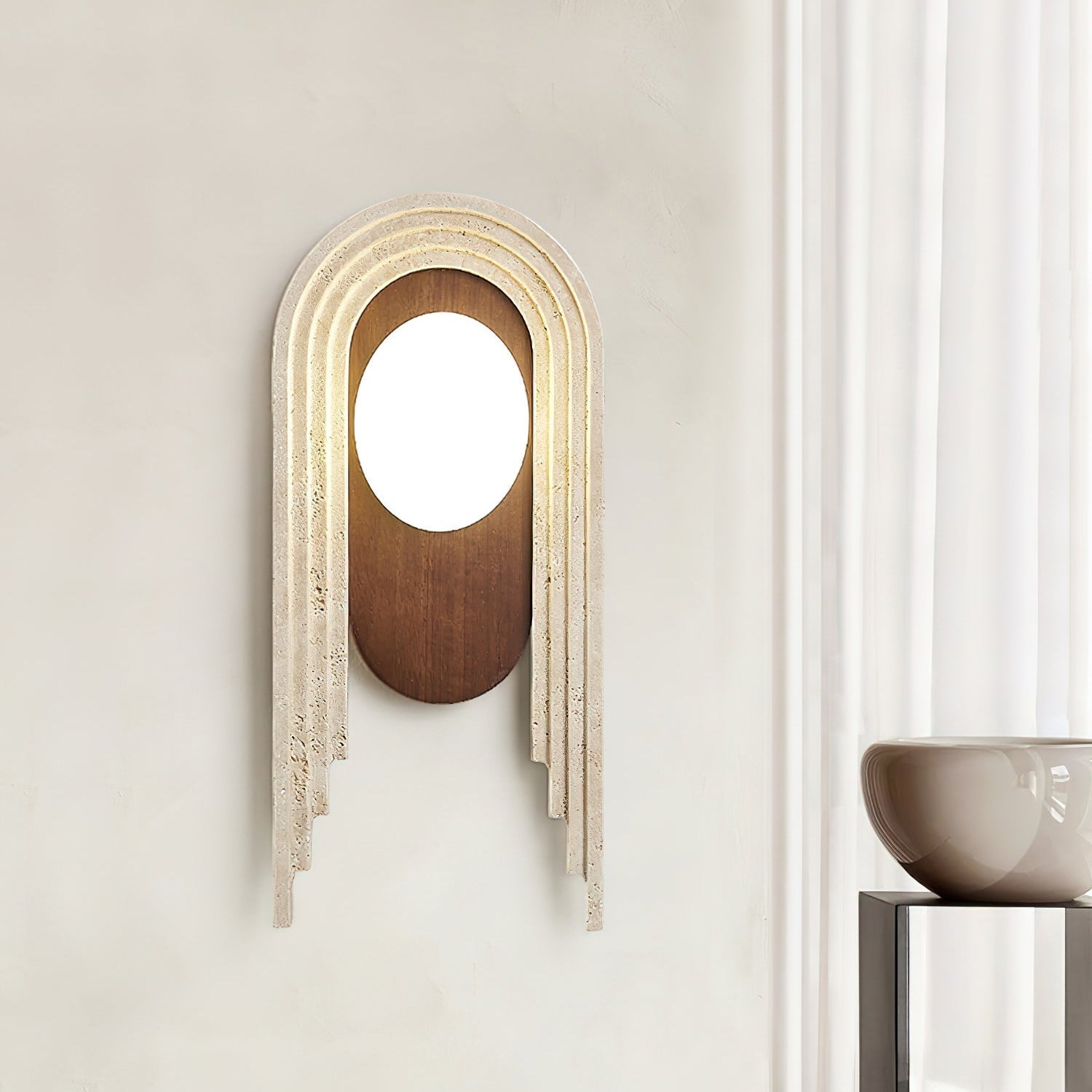 Belva Travertijnen Wandlamp