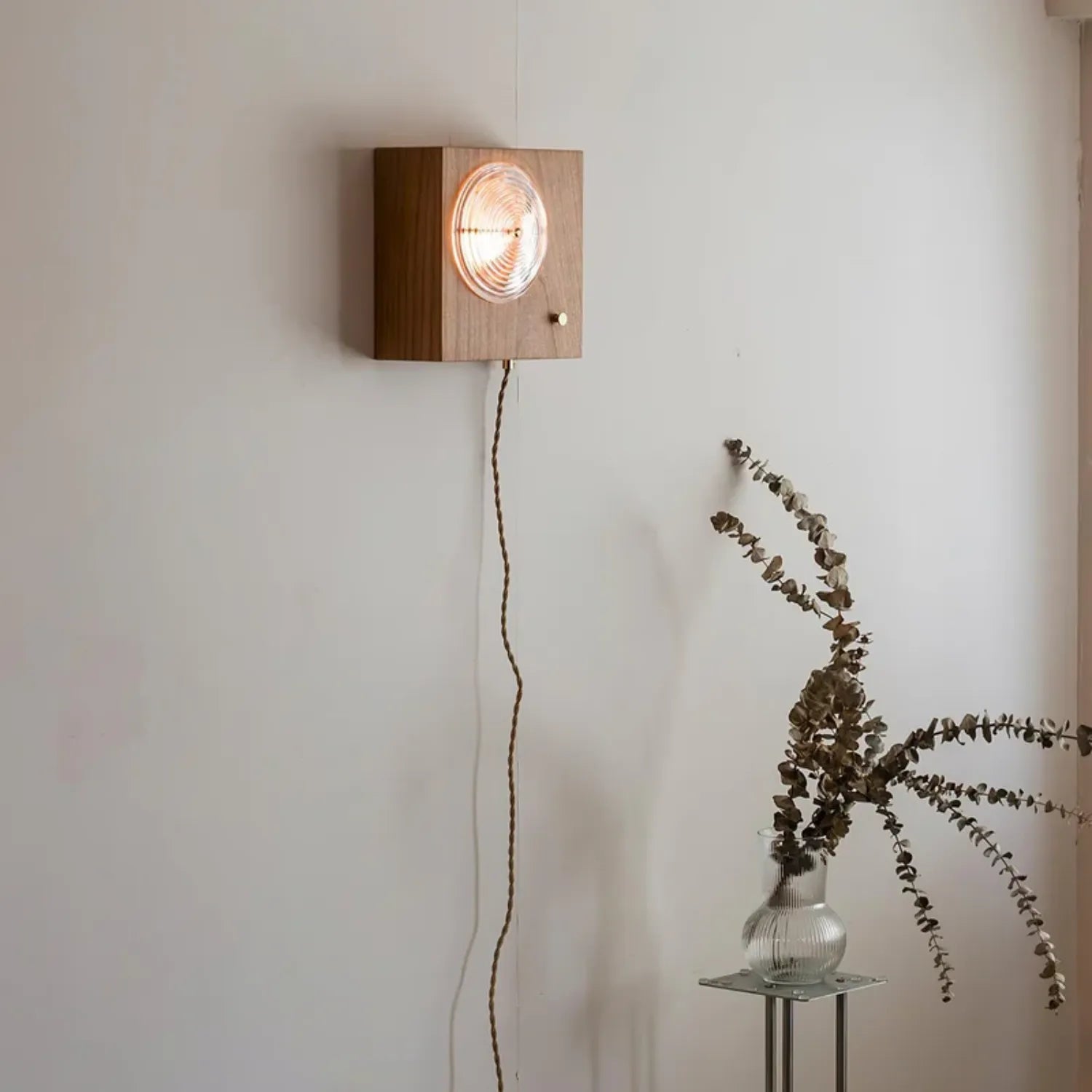 Houten Vintage Camera Wandlamp