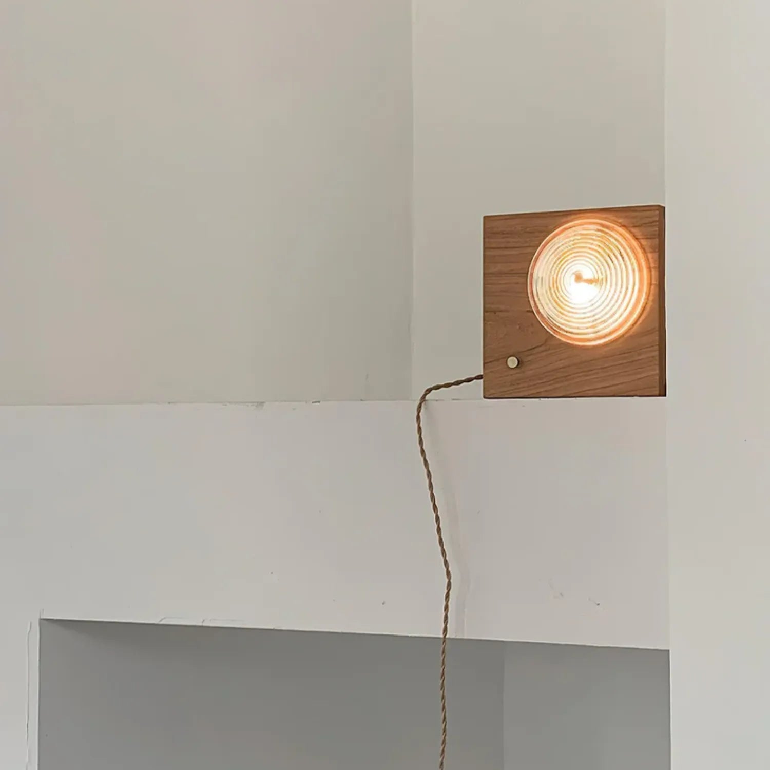 Houten Vintage Camera Wandlamp