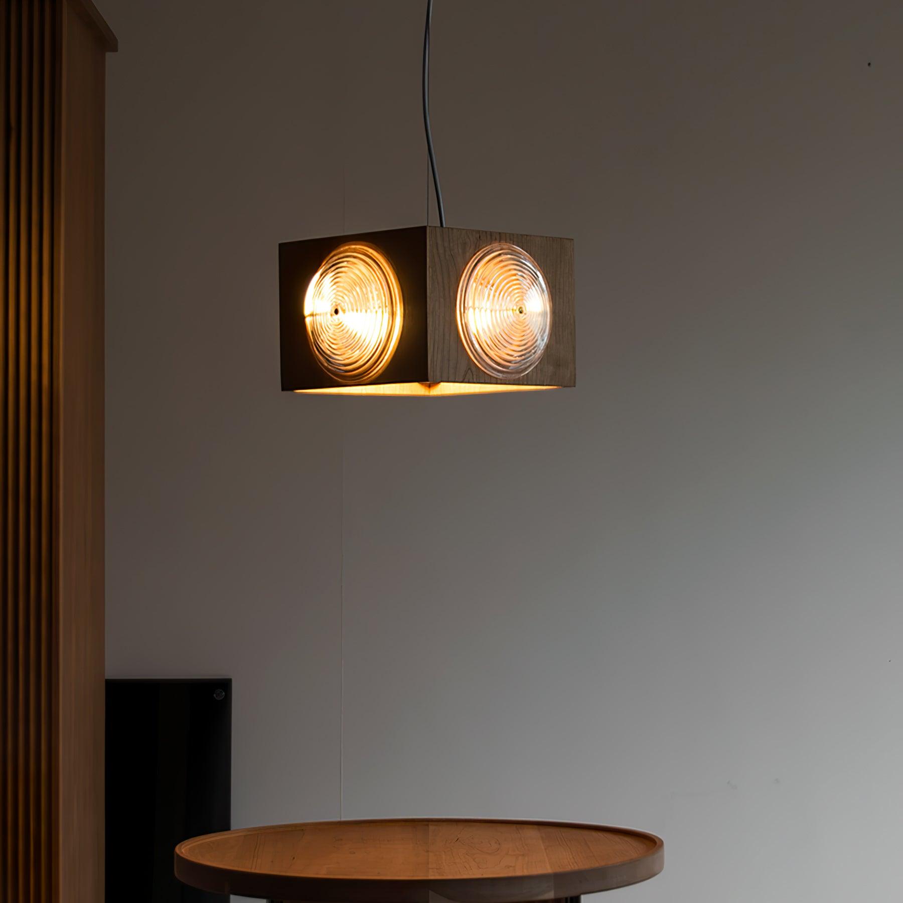 Houten Vintage Camera Hanglamp