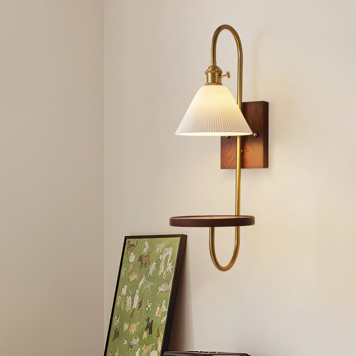 Vluro Wandlamp Met Plank