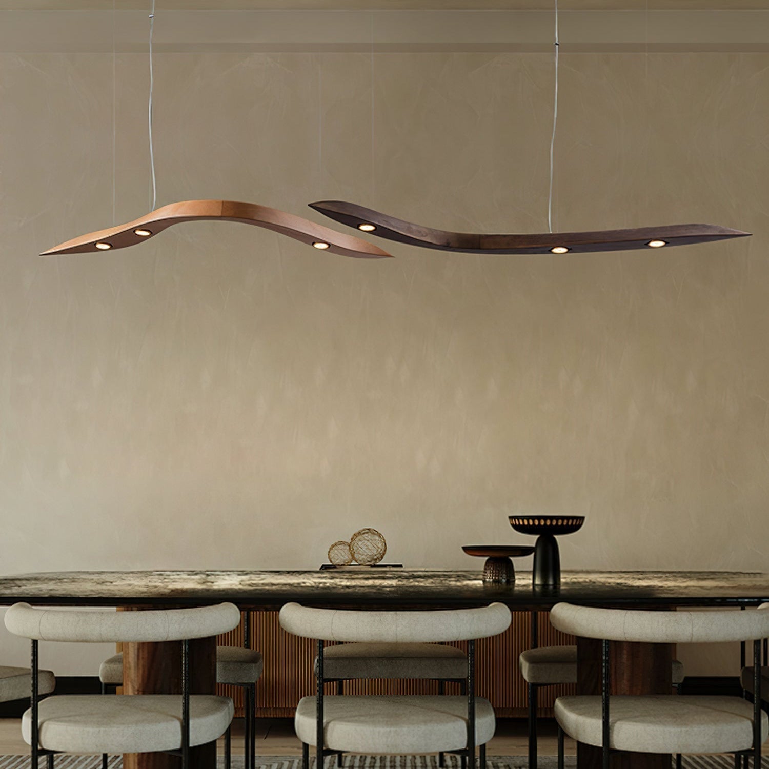 Weloma Wave Houten Hanglamp