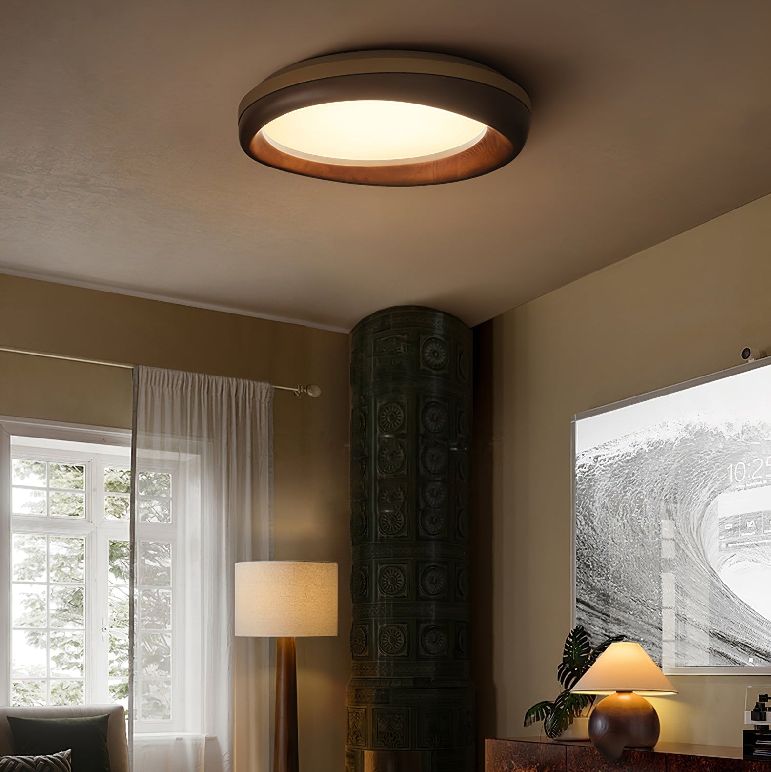 Besca Houten Plafondlamp