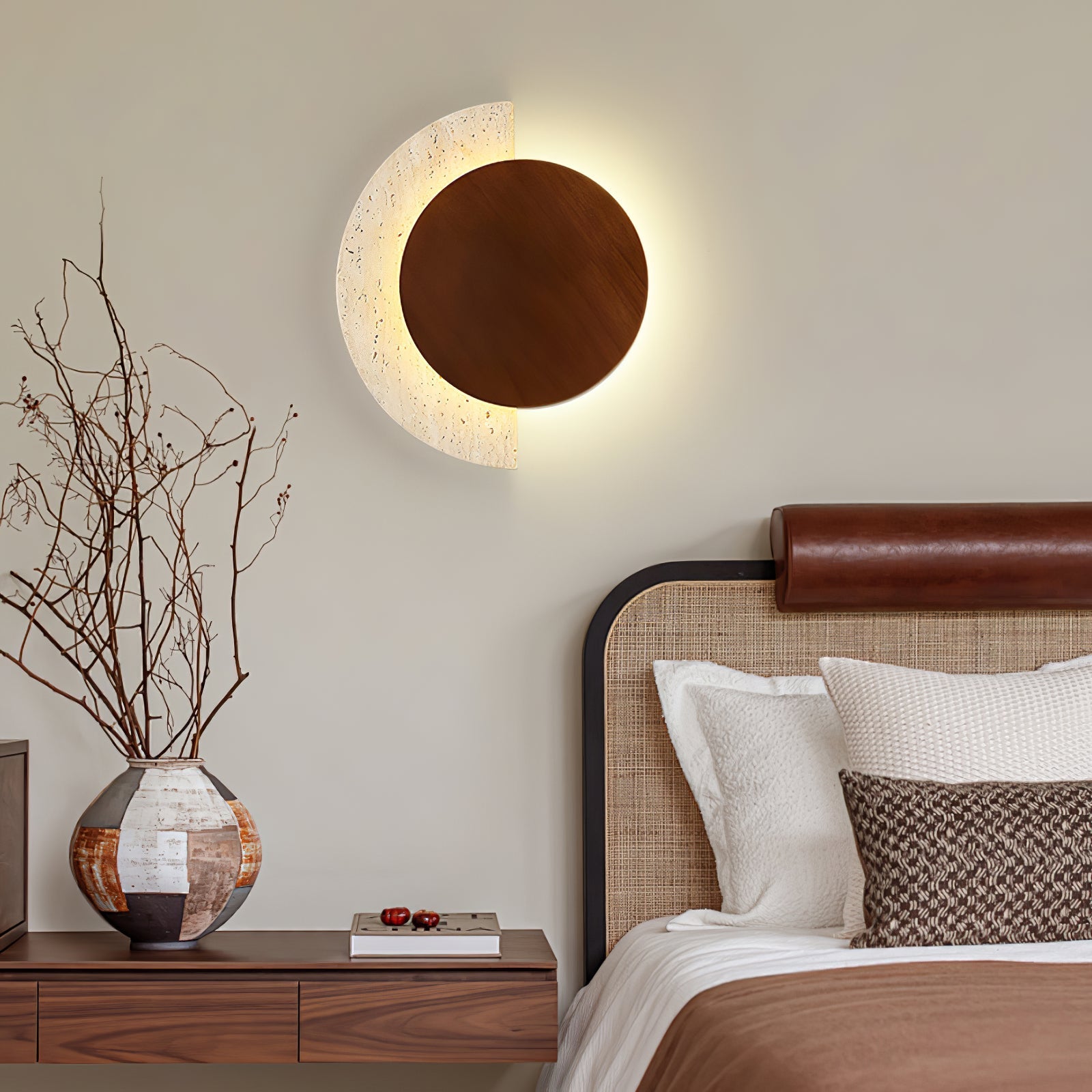 Hesco Travertijnen Wandlamp