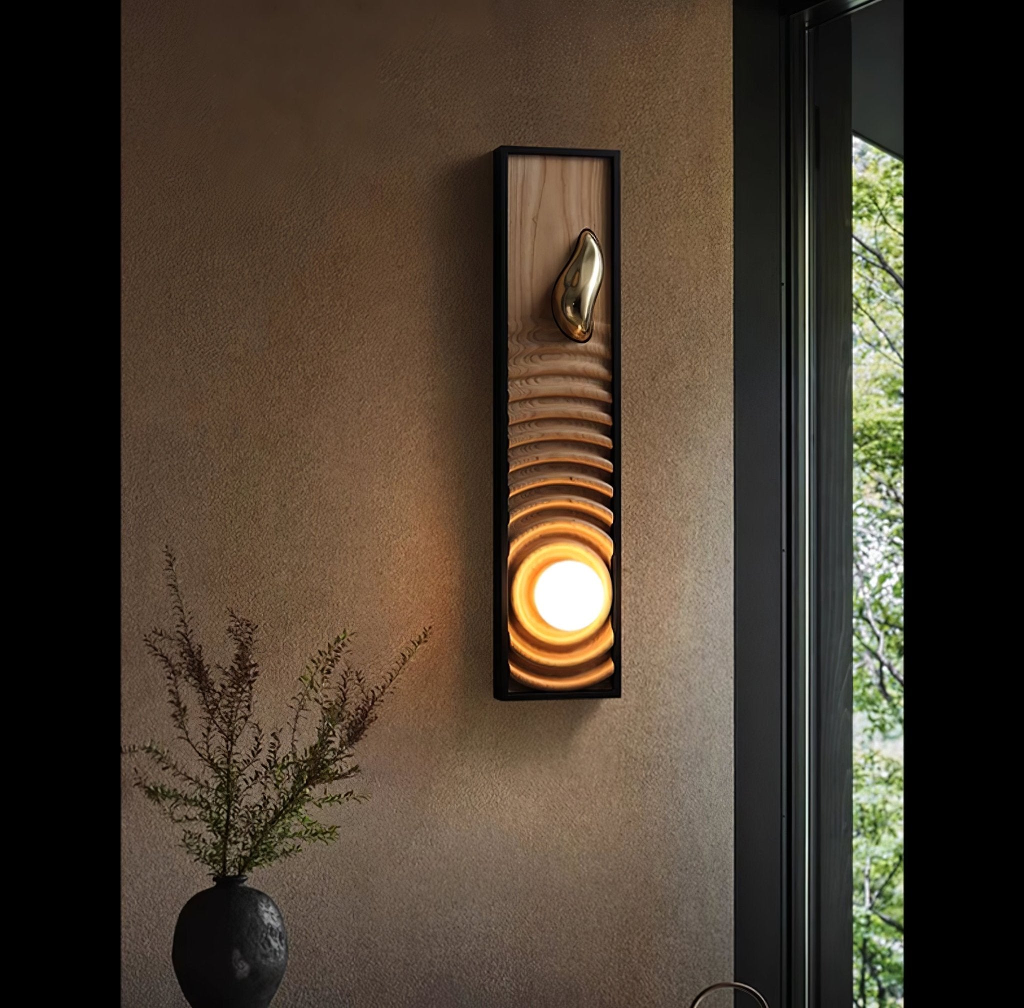 Moluze Houten Wandlamp