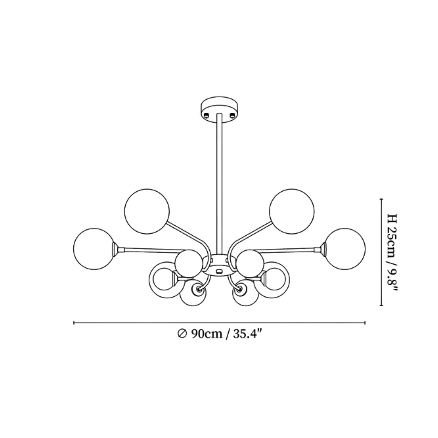 Balldome Plafondlamp