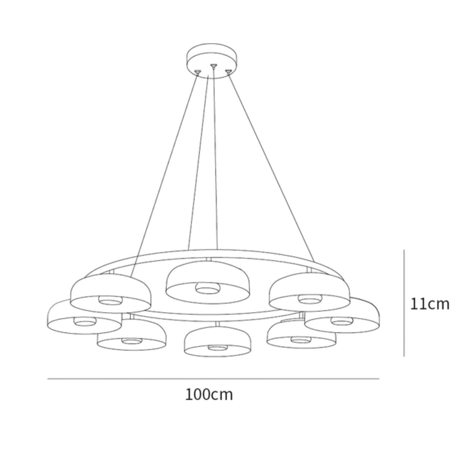 Dorevan Multi Ronde Hanglamp