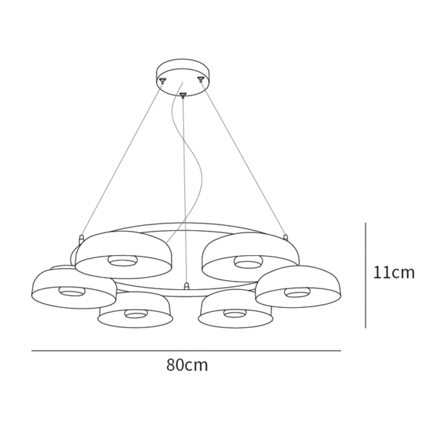 Dorevan Multi Ronde Hanglamp