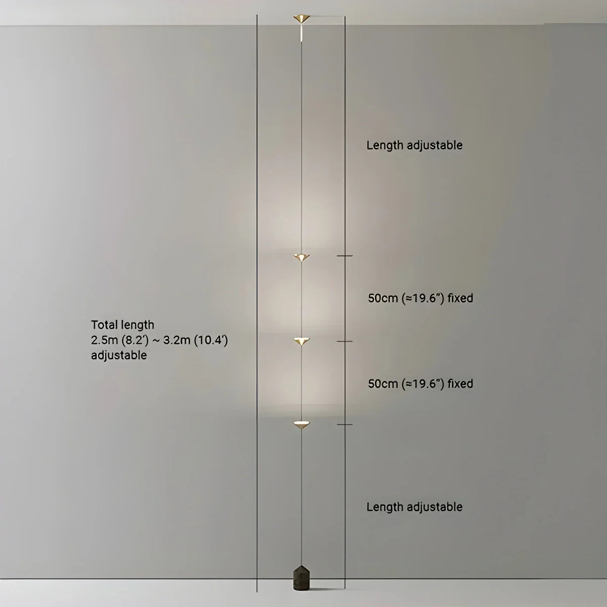 Oziller Vloer Tot Plafond Lamp