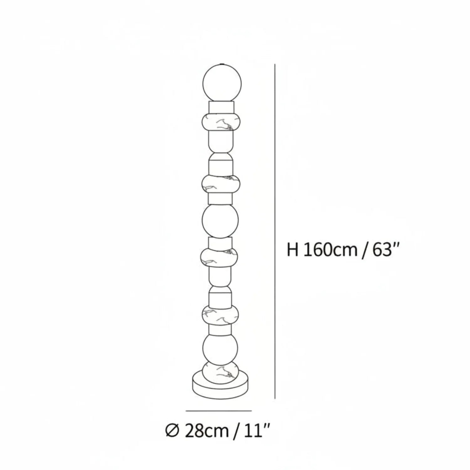 Sepone Albasten Vloerlamp
