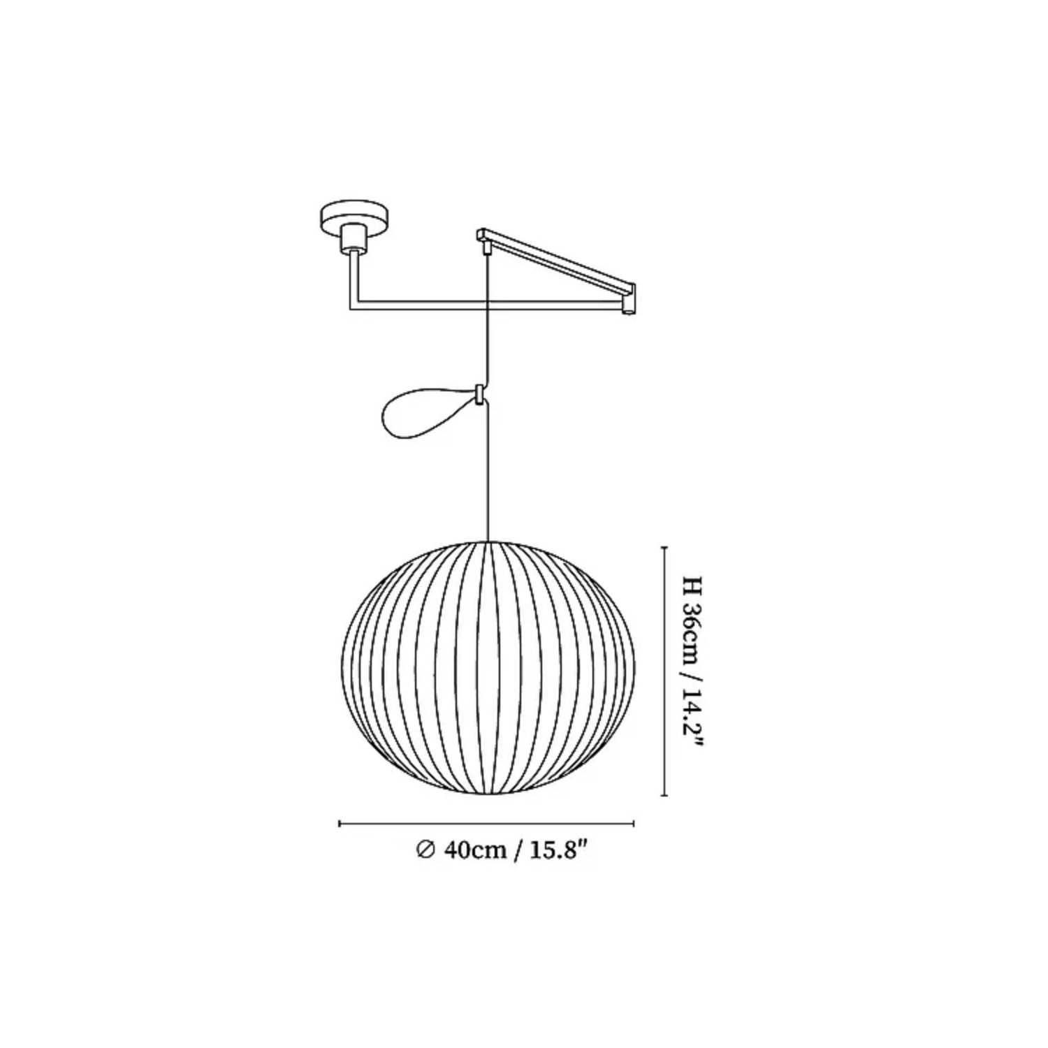 Nelson Swing Arm Hanglamp