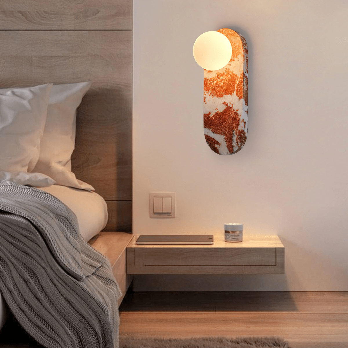 Lufy Marmeren Wandlamp
