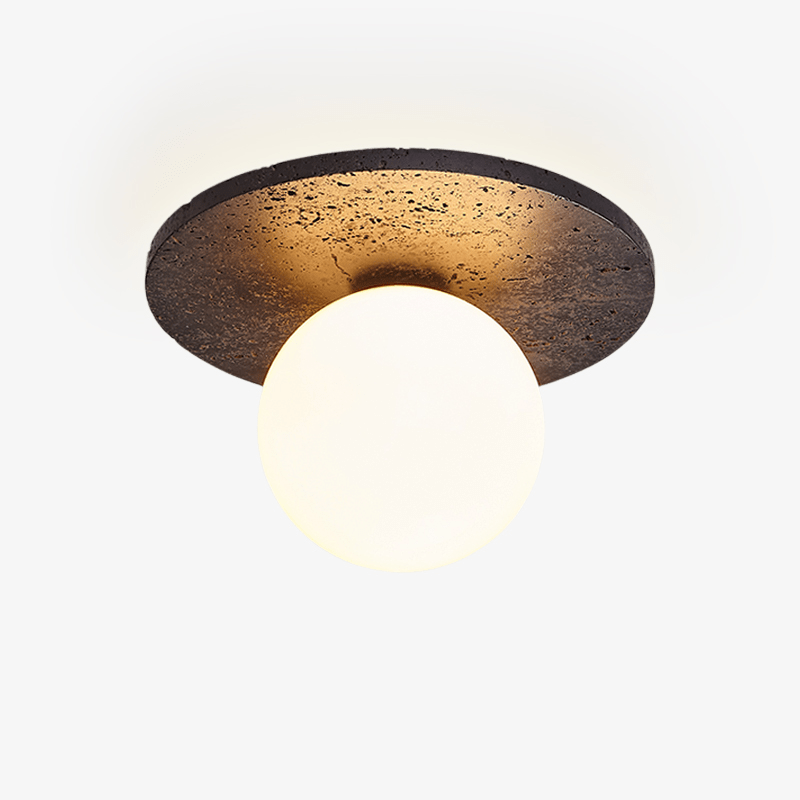 Pello Ronde Travertijnen Plafondlamp
