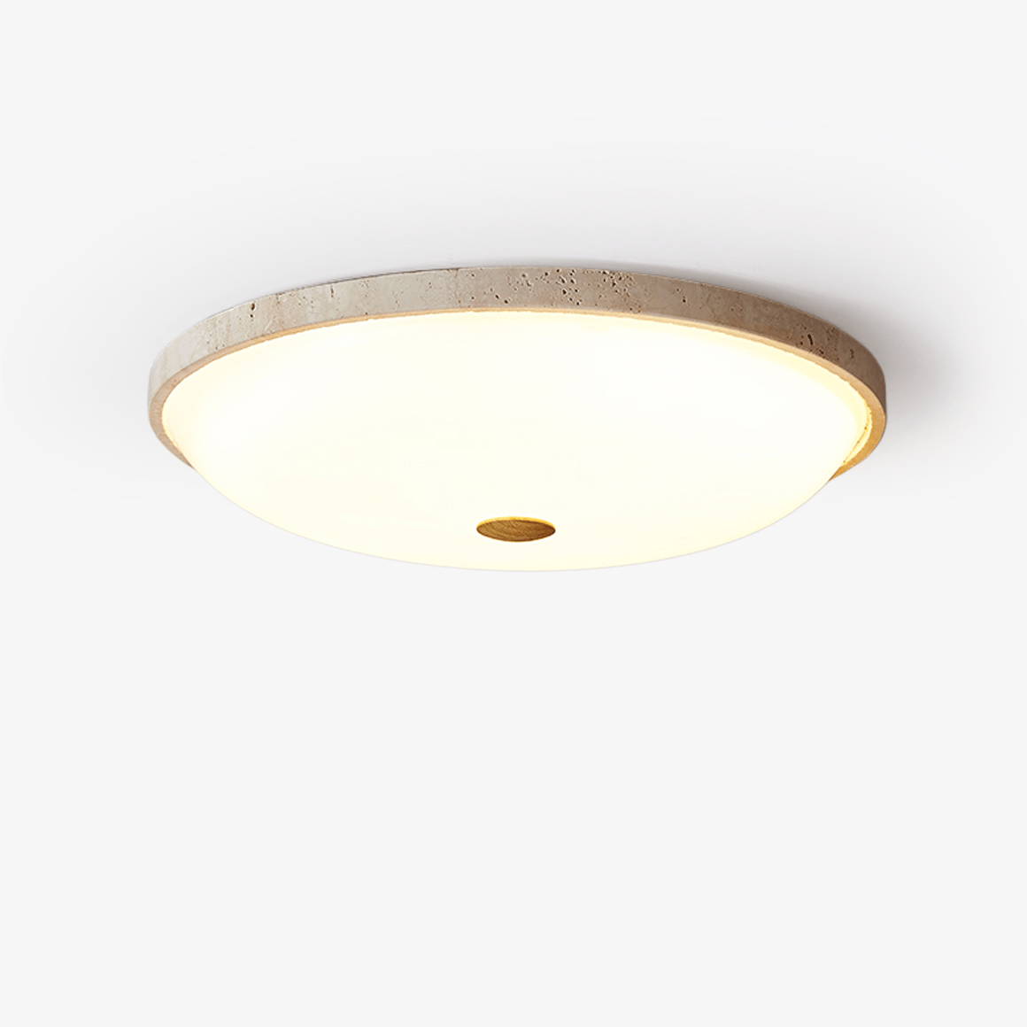 Zelmara Disc Travertijnen Plafondlamp