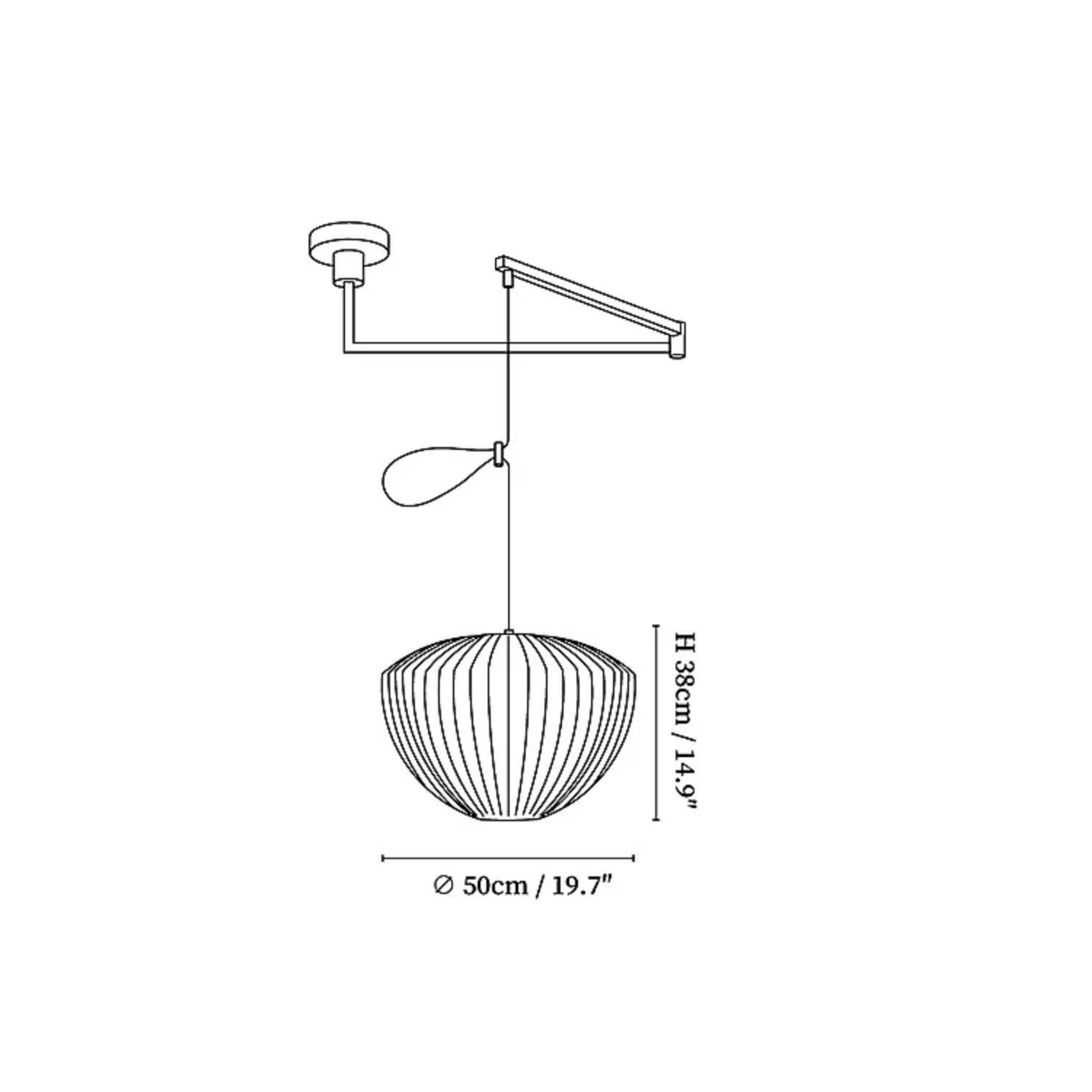 Nelson Swing Arm Hanglamp