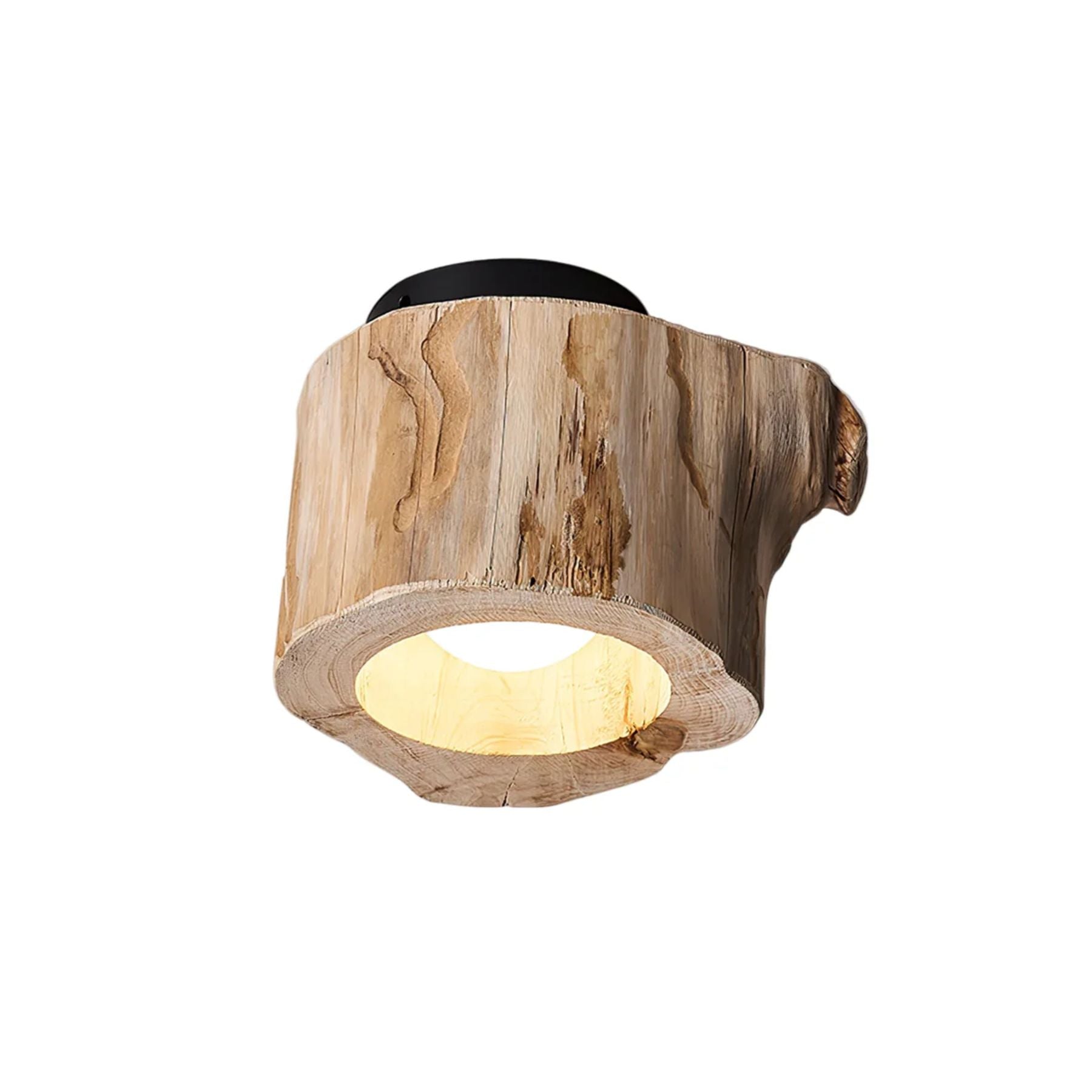 Houtstronk Japandi Stijl Plafondlamp