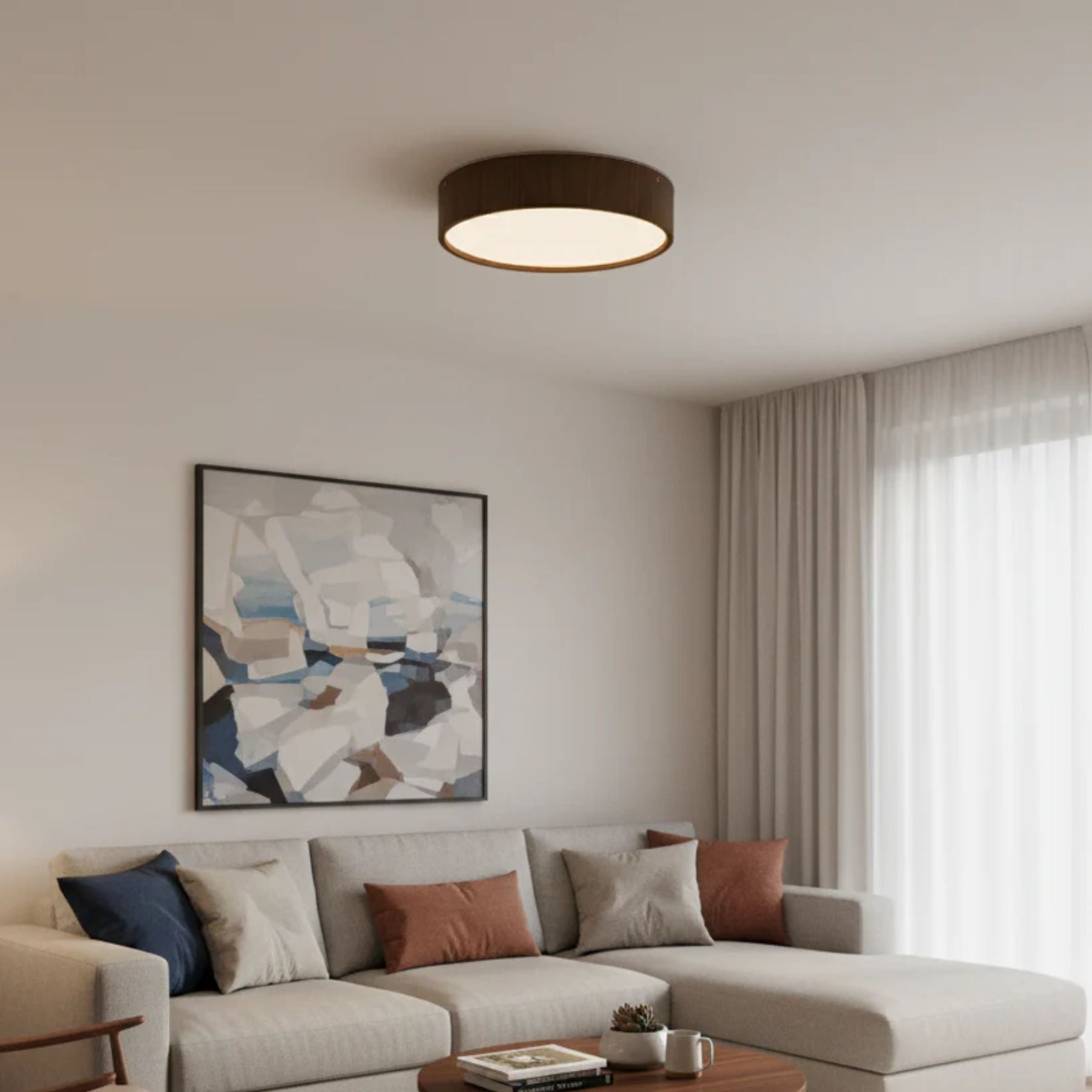 Clazo Houten Japandi Stijl Plafondlamp