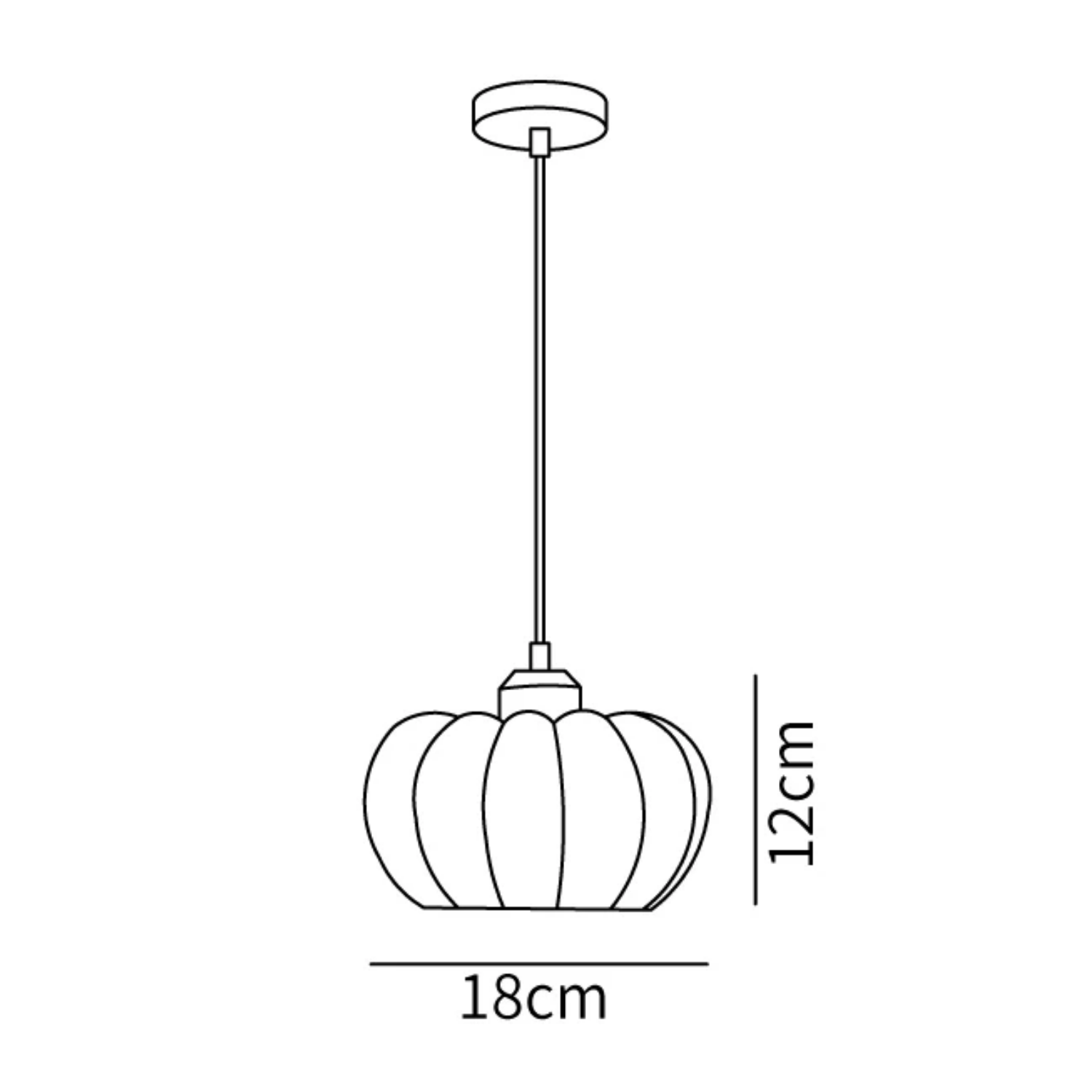 Pompus Pompoen Hanglamp