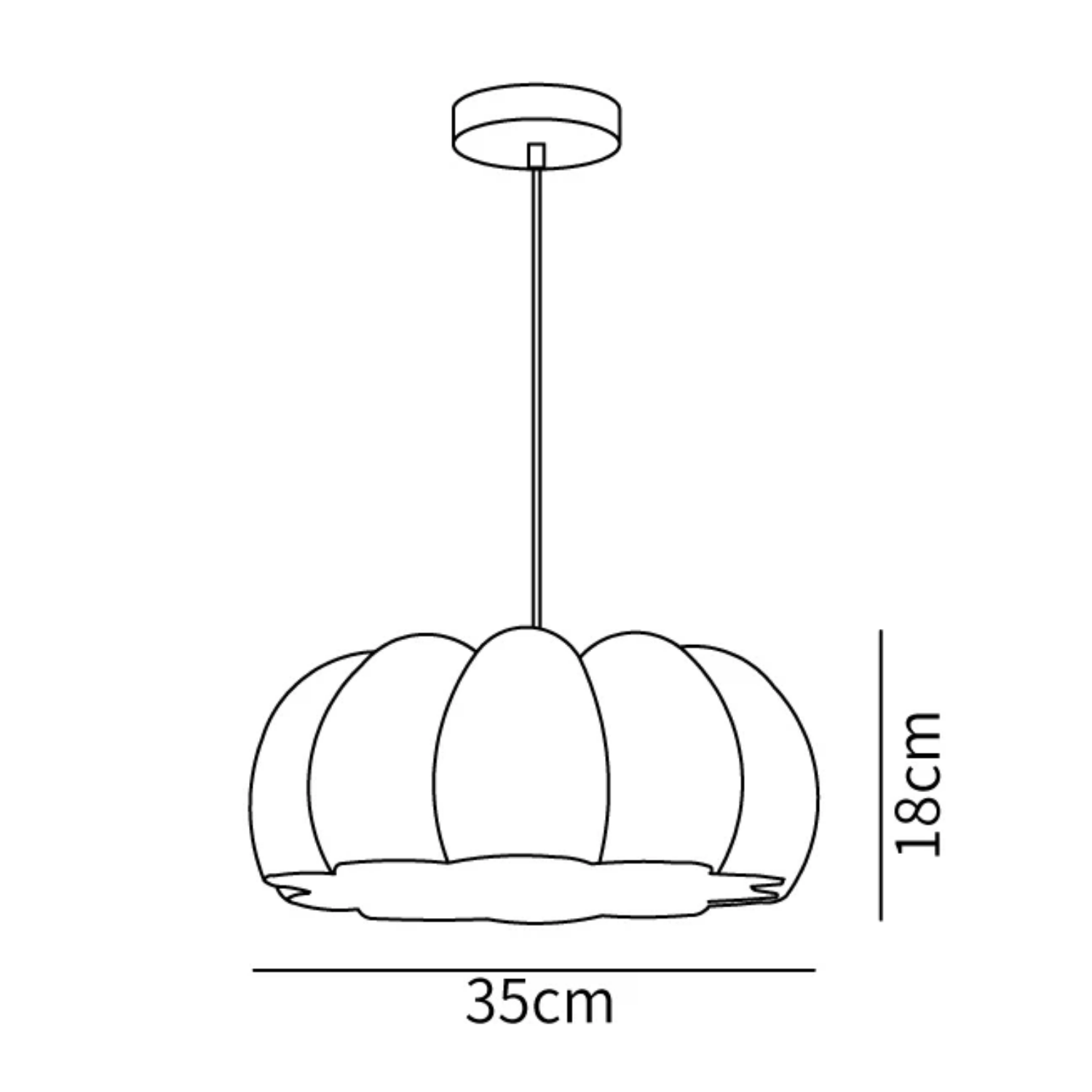 Pompus Pompoen Hanglamp