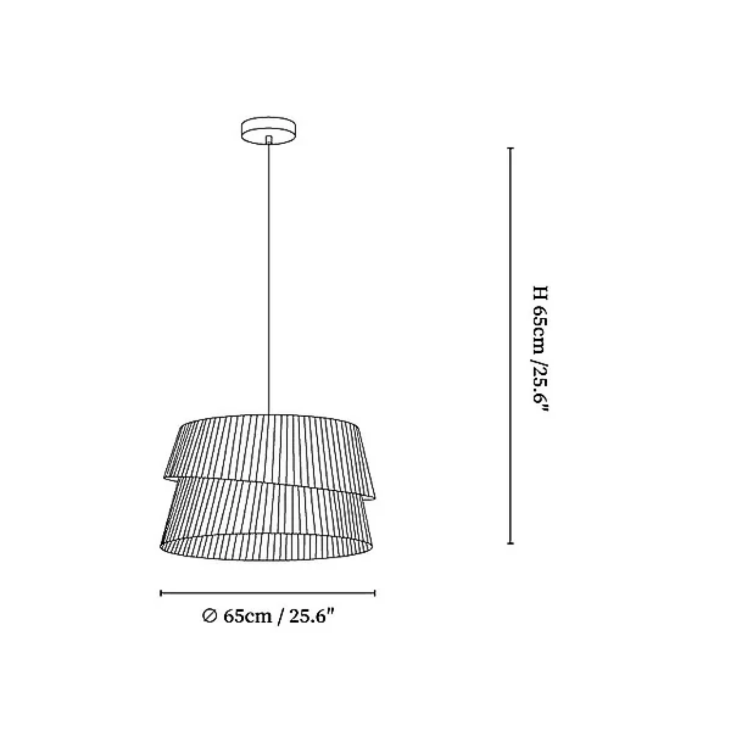 Melo Twist Japandi Hanglamp
