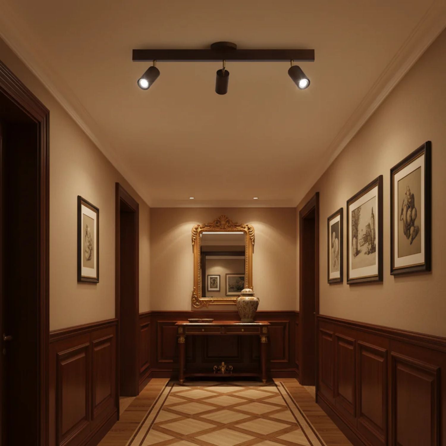 Lermo Houten Track Plafondlamp