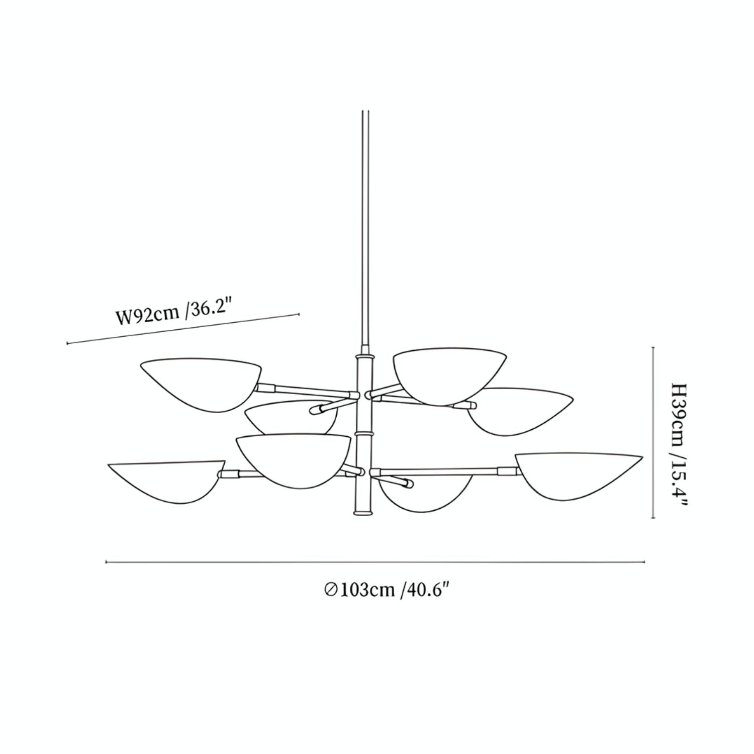 Aservo Messing Hanglamp