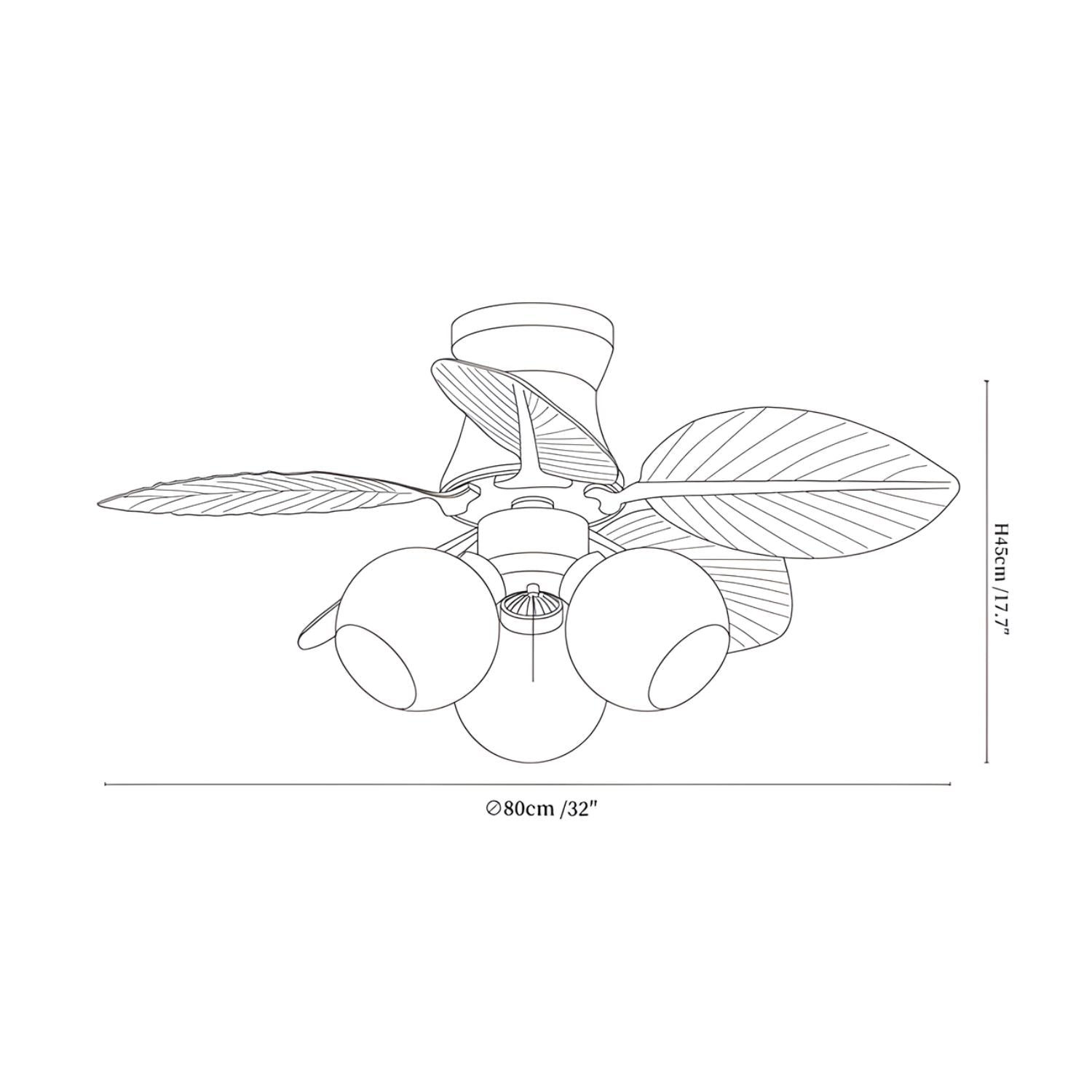 Arell Bladormige Plafondventilator