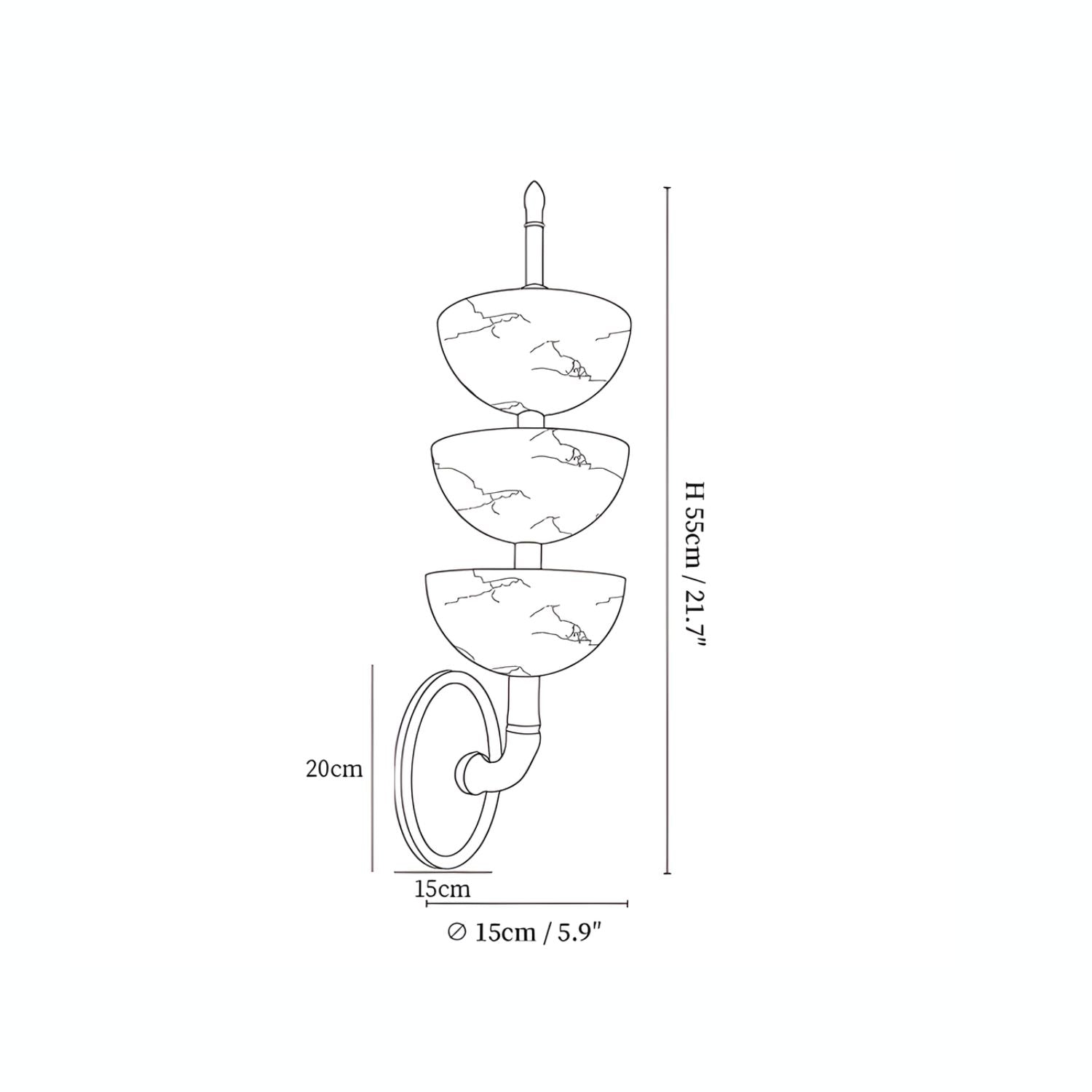 Acerdy Albasten Wandlamp