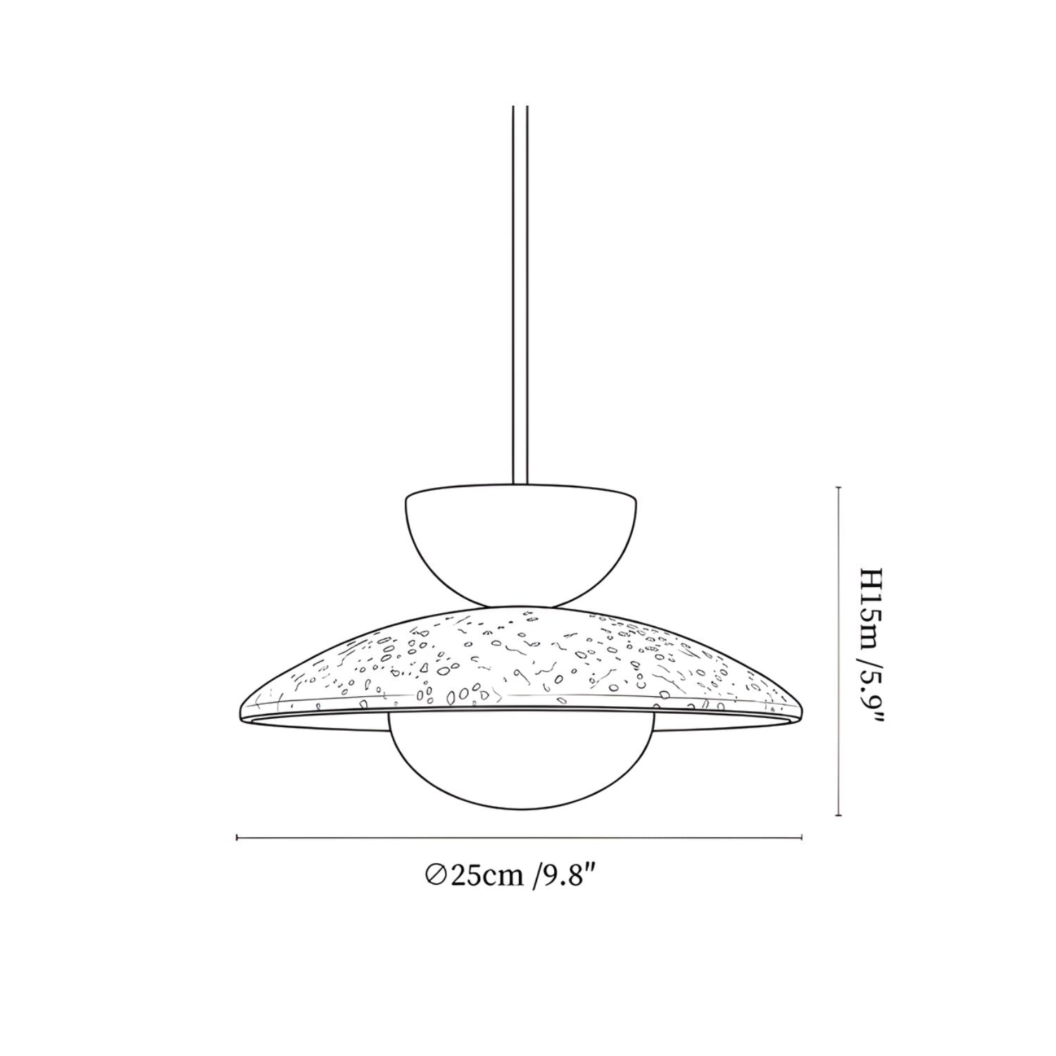 Celnos Travertijnen Hanglamp