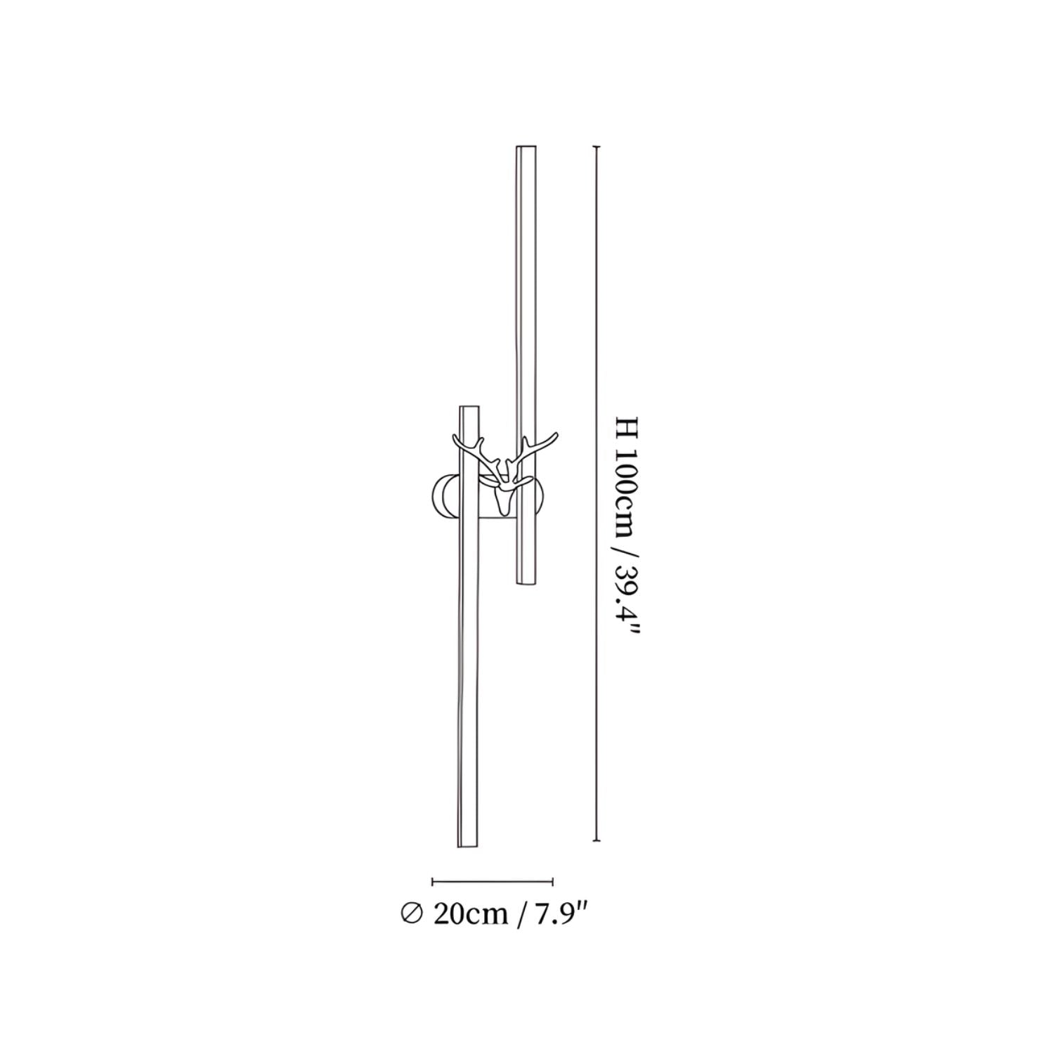 Messing Hert Design Wandlamp