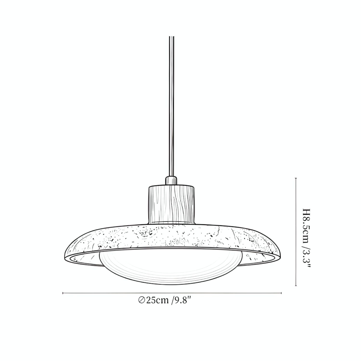 Latova Travertijnen Hanglamp