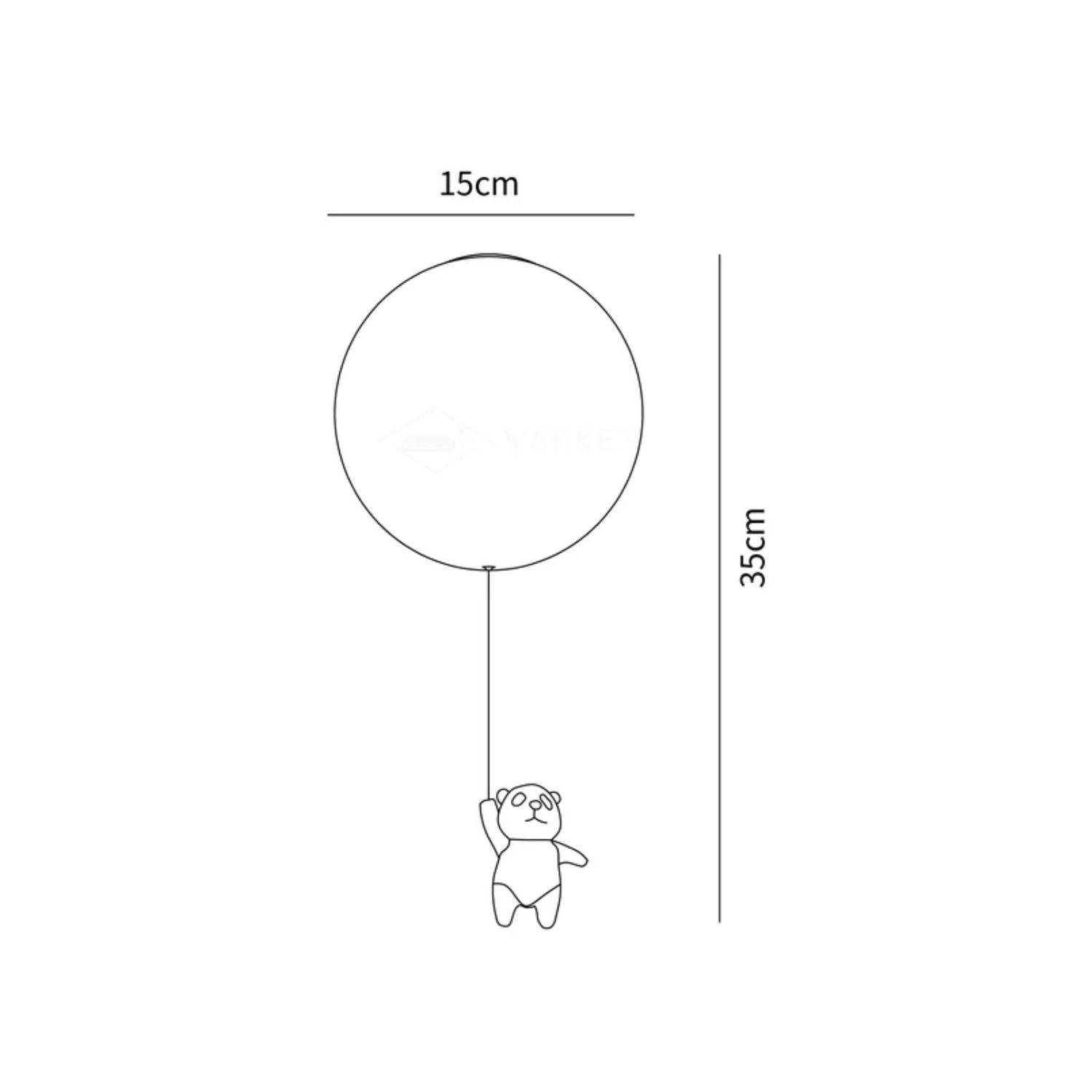Hangende Panda Beren Plafondlamp