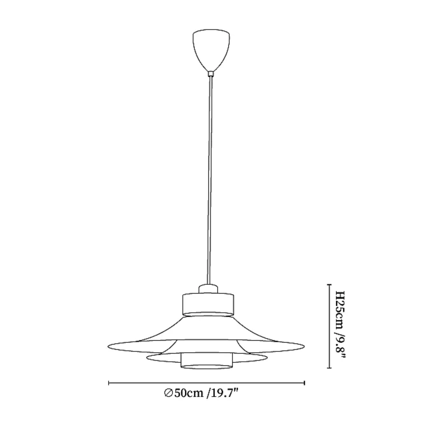 Necelzo Gelaagde Hanglamp