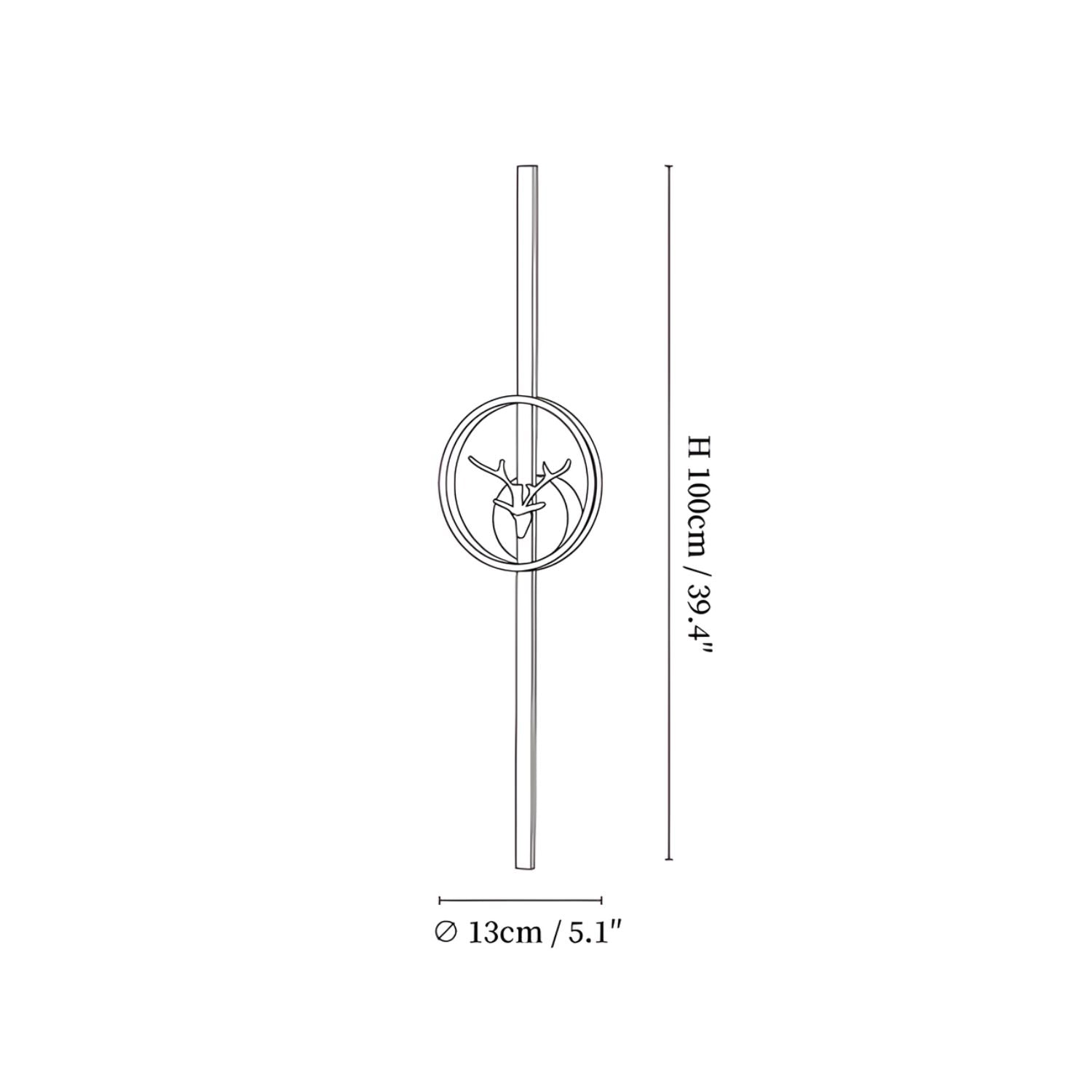 Messing Hert Design Wandlamp