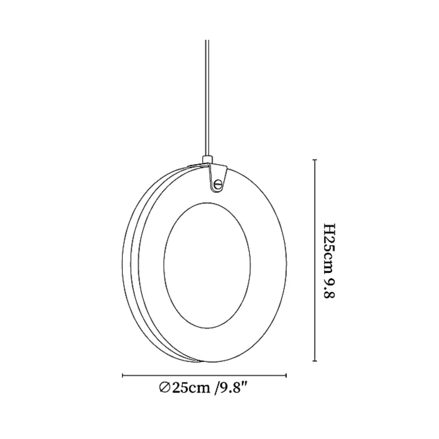 Lenba Albasten Ring Hanglamp