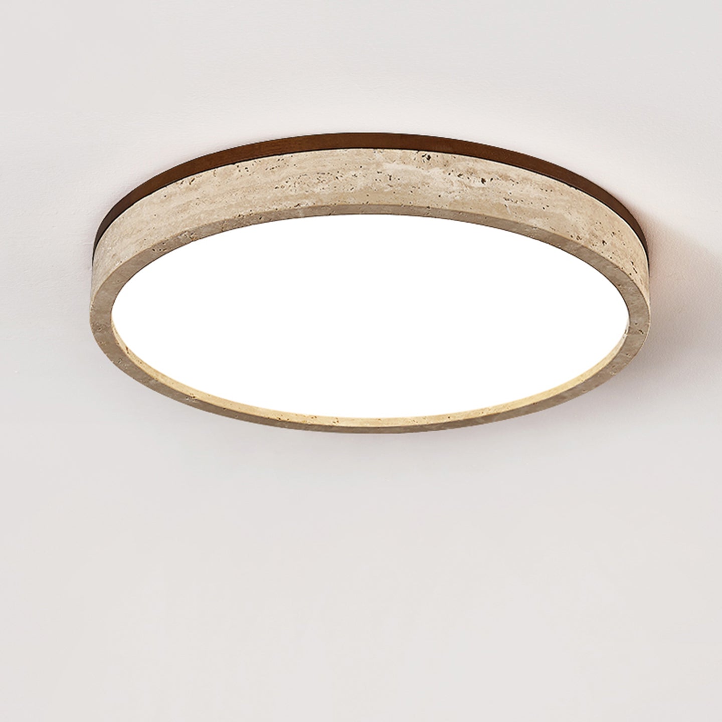 Soma Ronde Travertijnen Plafondlamp