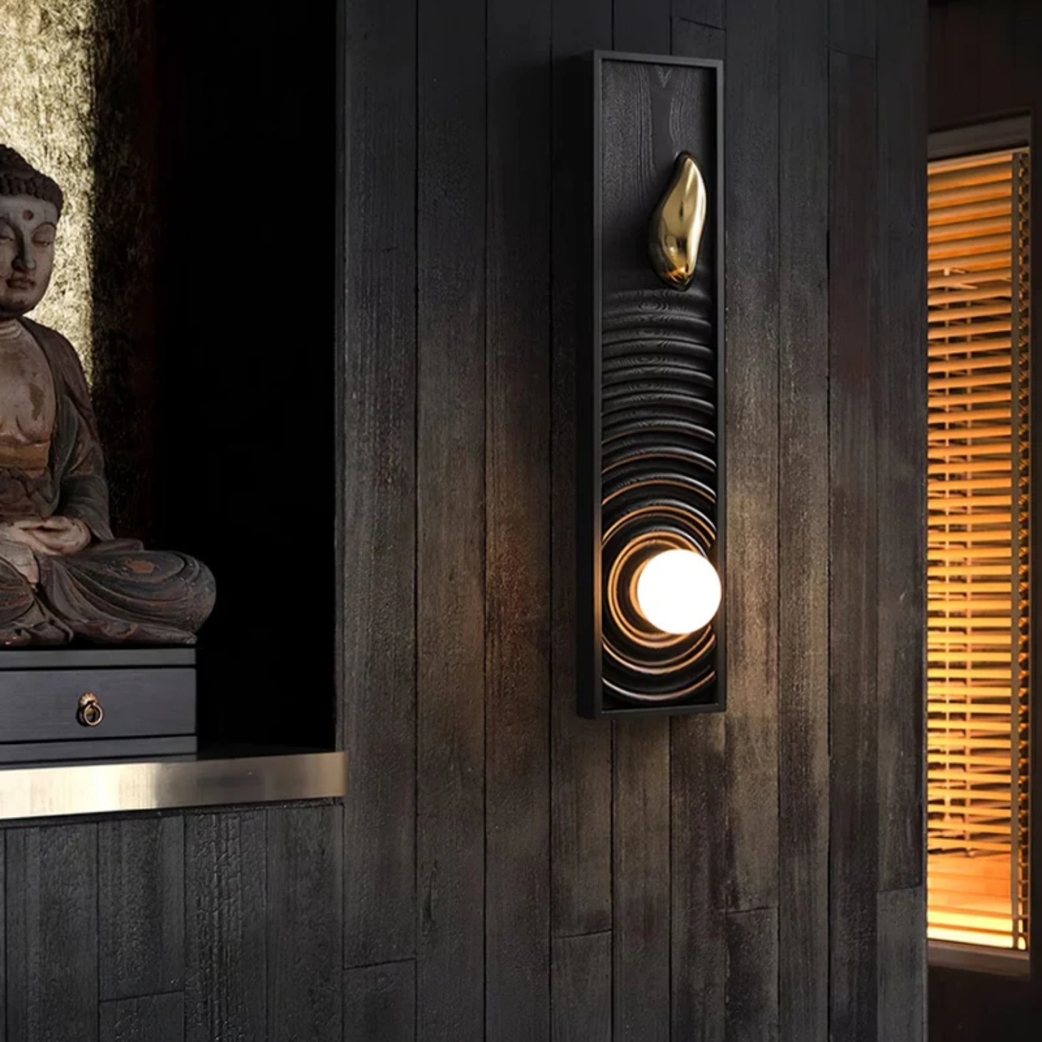 Moluze Houten Wandlamp