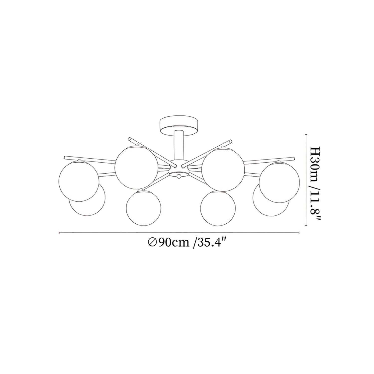 Feroze Planfondlamp