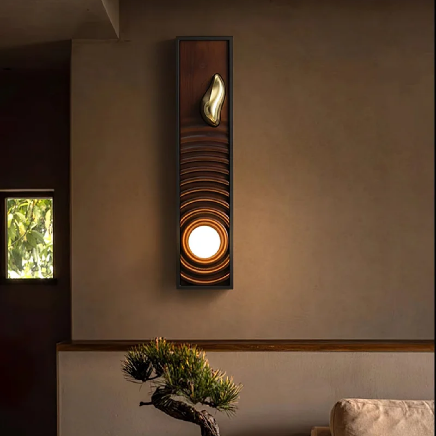 Moluze Houten Wandlamp