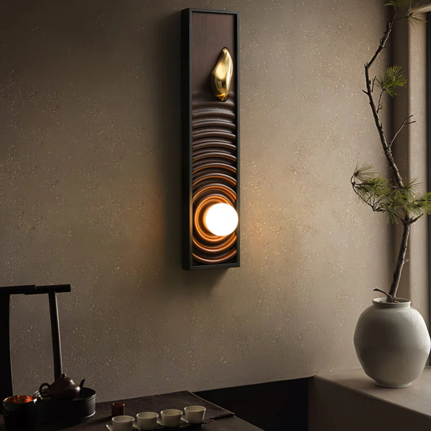 Moluze Houten Wandlamp