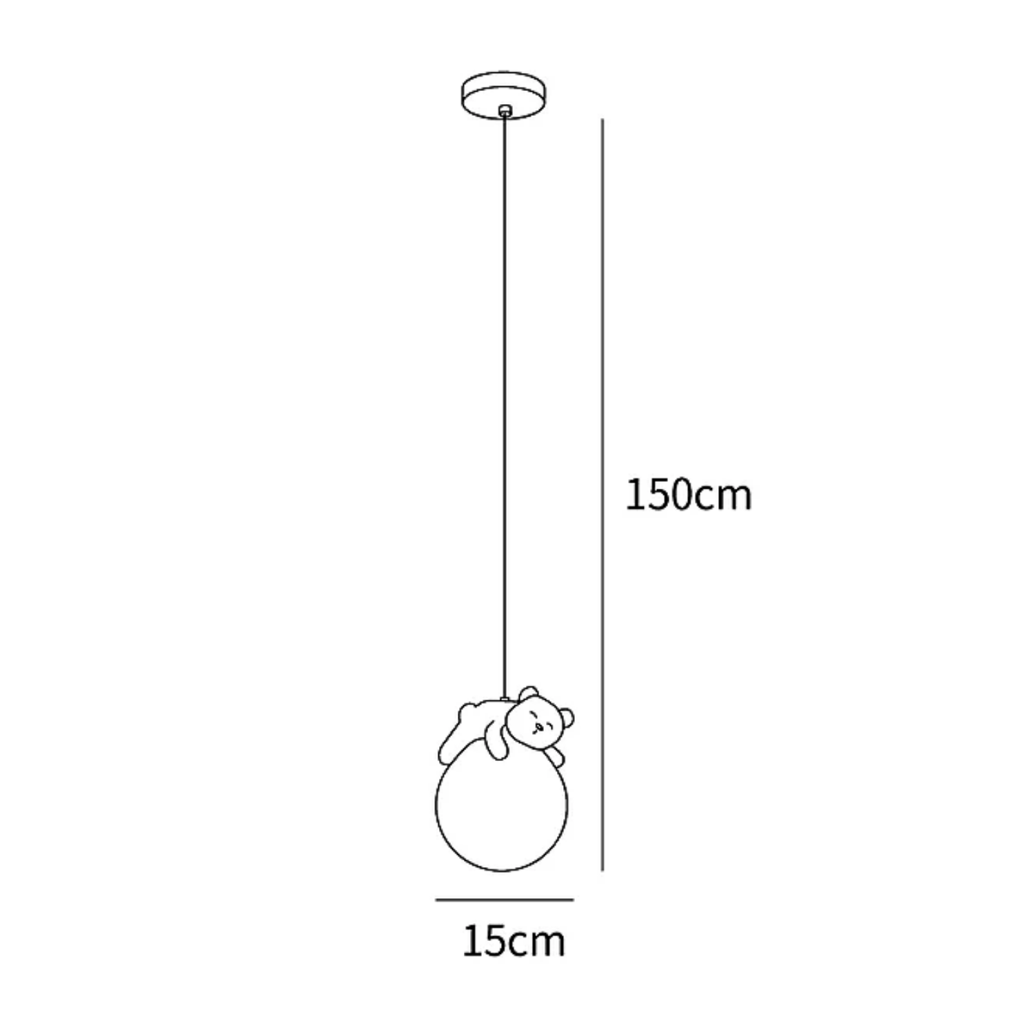 Liggende Panda Hanglamp