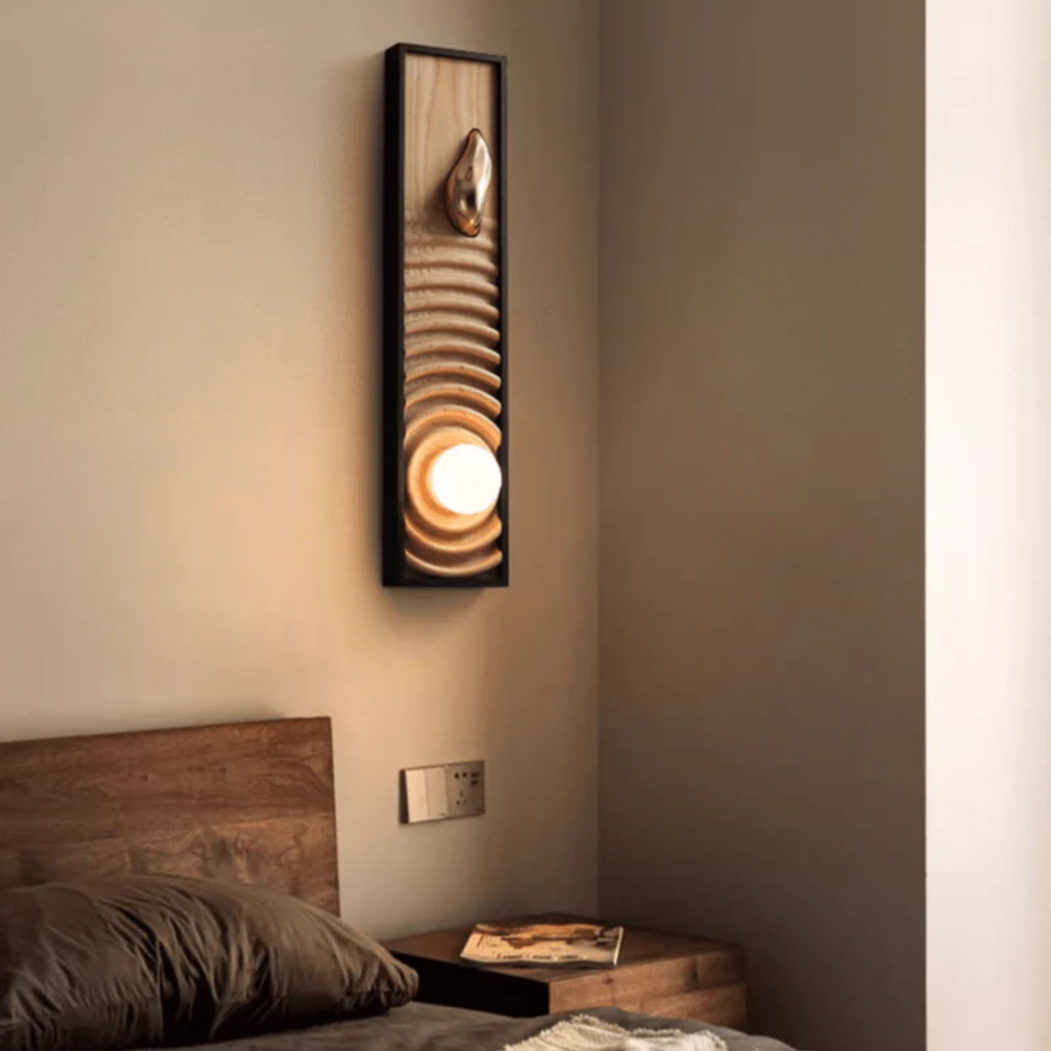 Moluze Houten Wandlamp