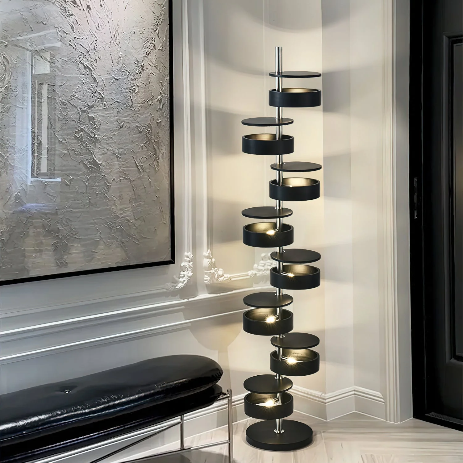 Qenisca Houten Vloerlamp