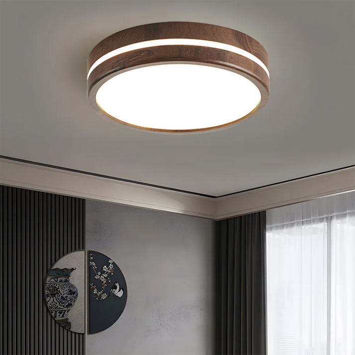 Zoulon Houten Japandi Plafondlamp