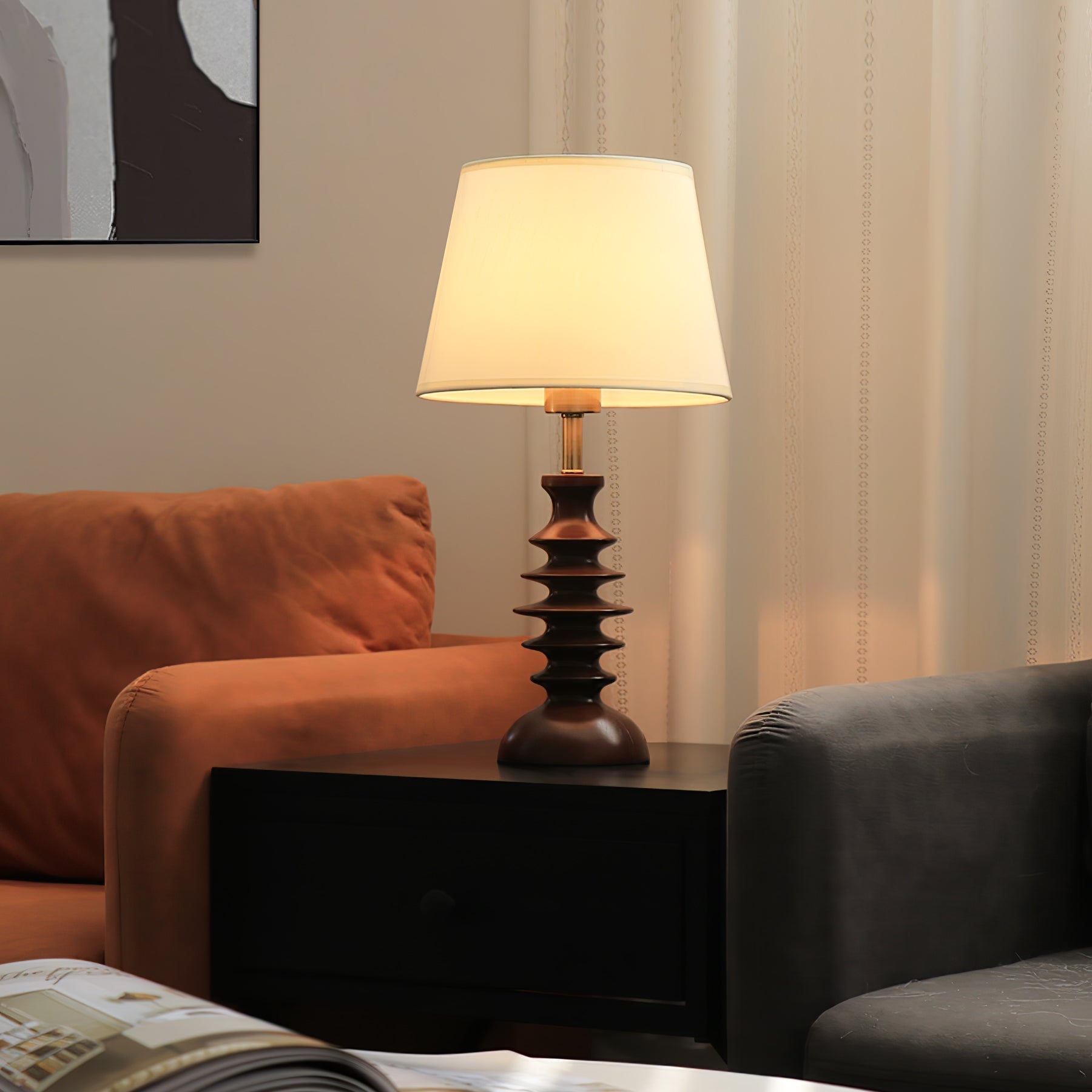 Aniddo Walnoot Houten Tafellamp
