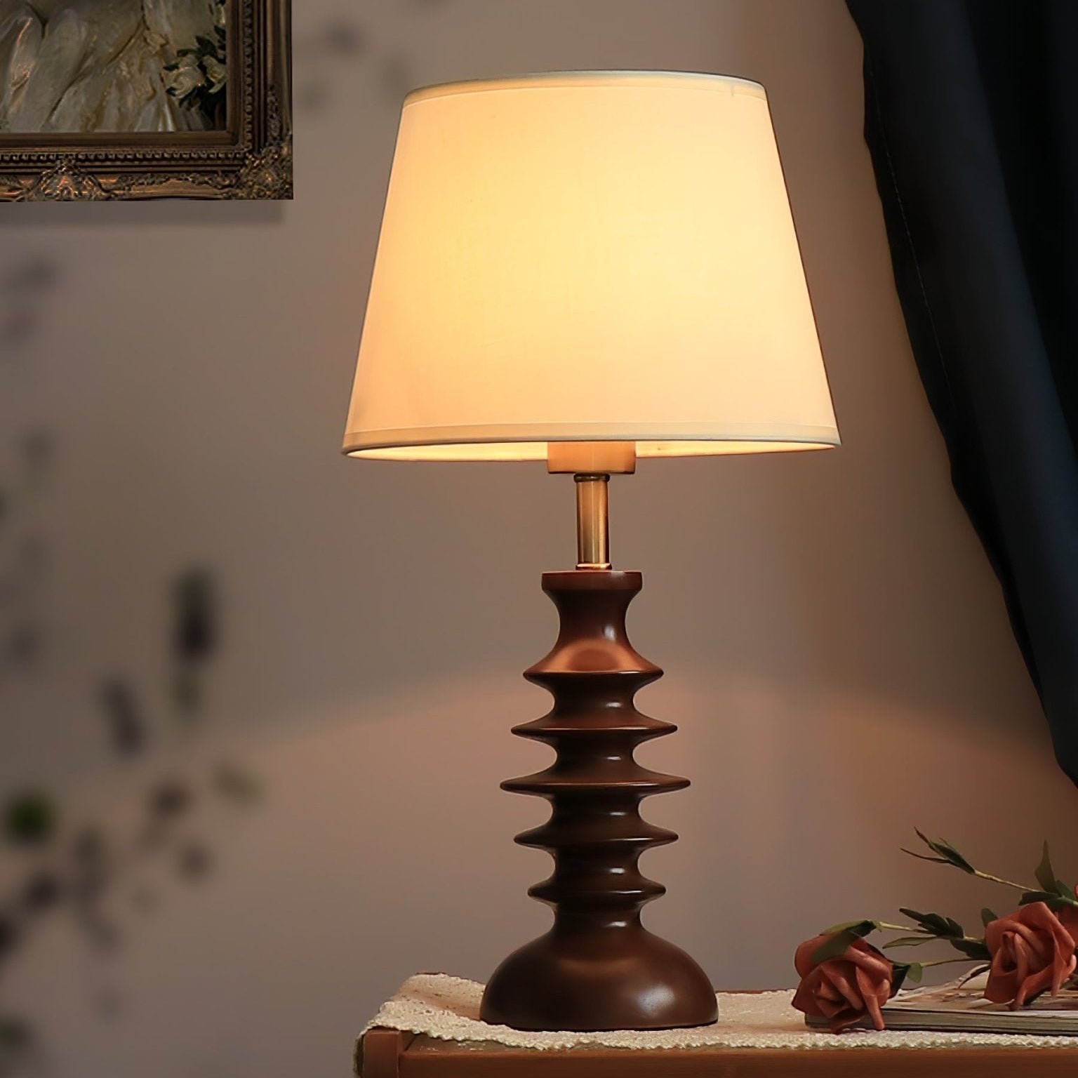 Aniddo Walnoot Houten Tafellamp
