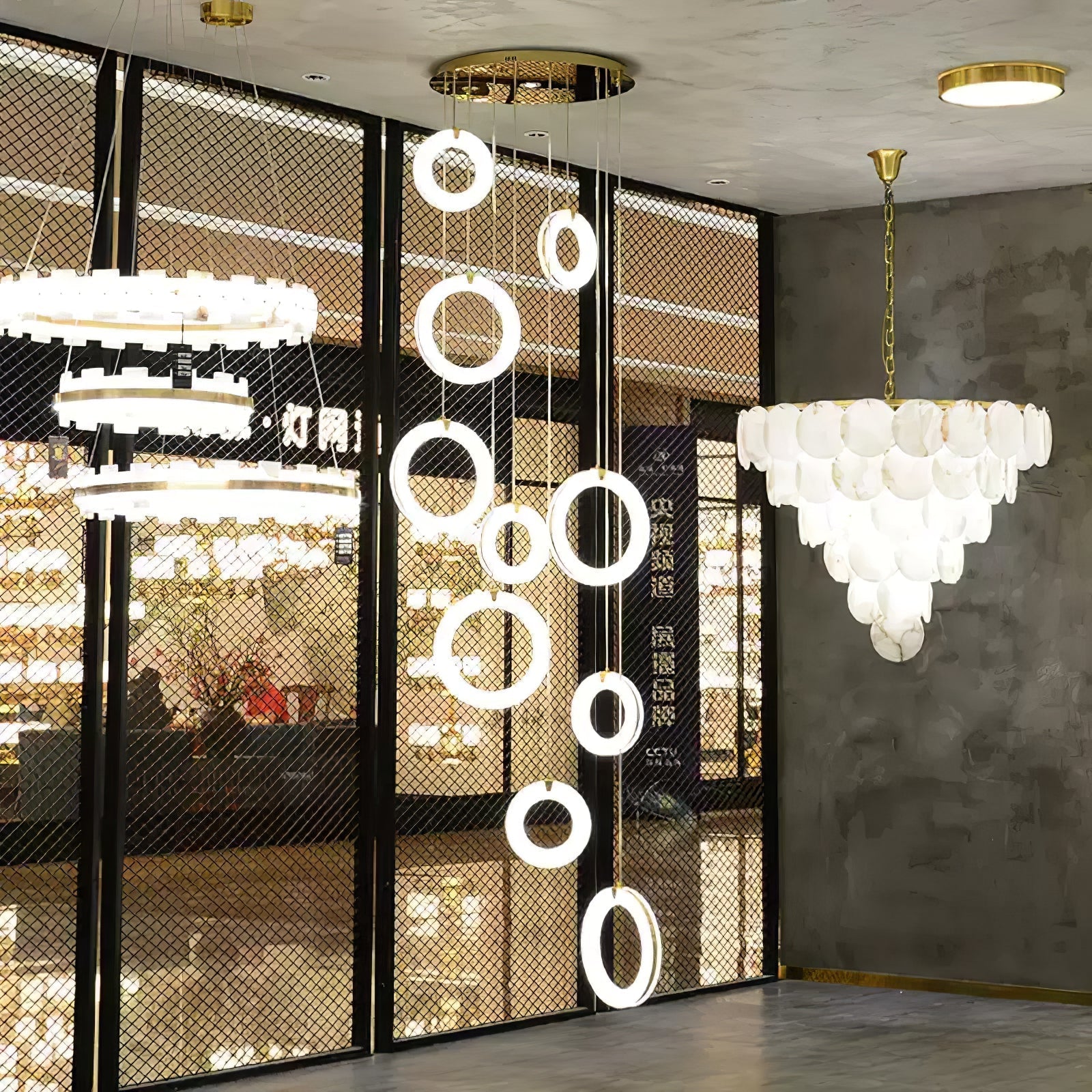 Lenba Albasten Ring Hanglamp